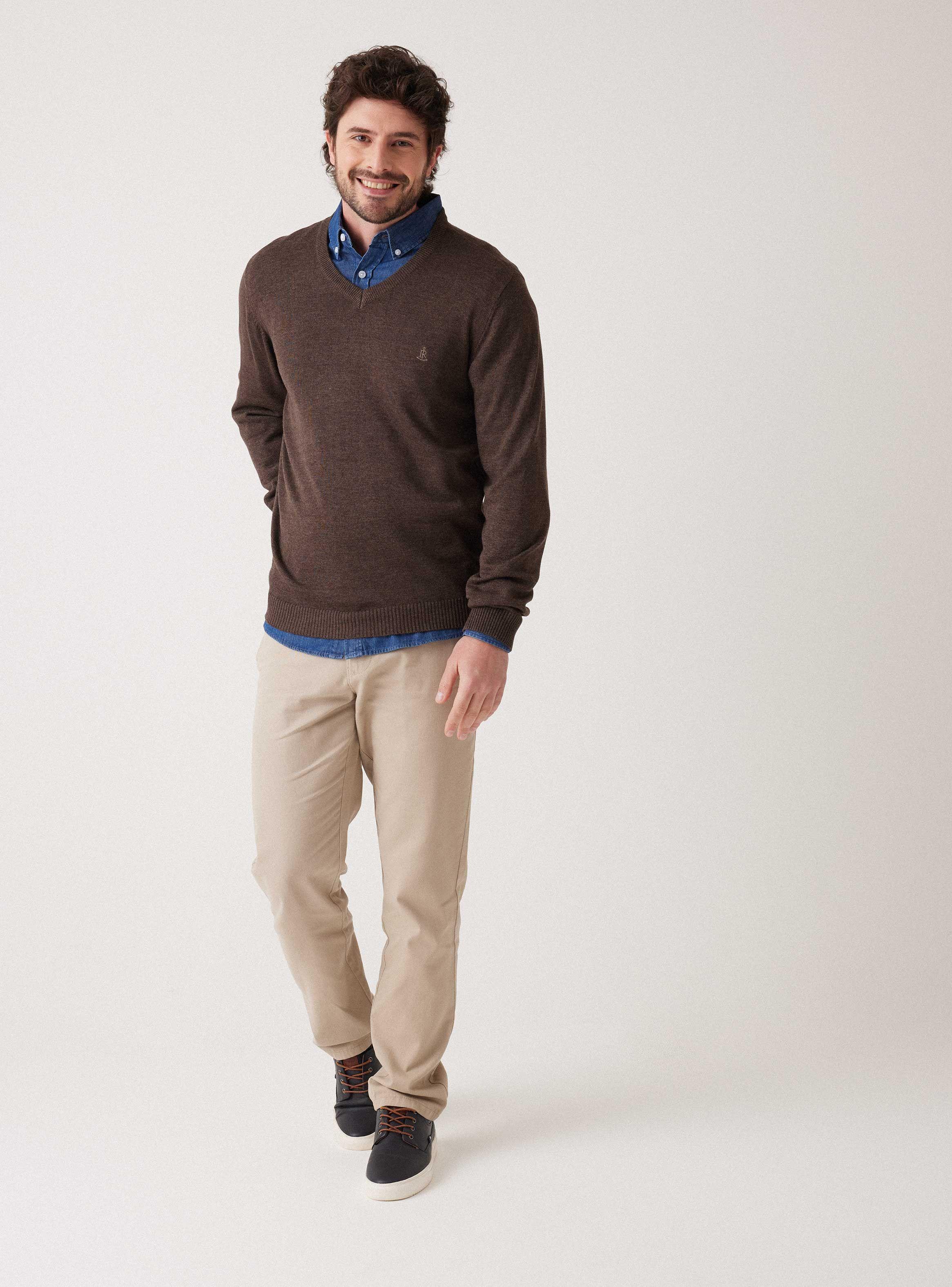 Sweater Cuello V Bassic Style-4