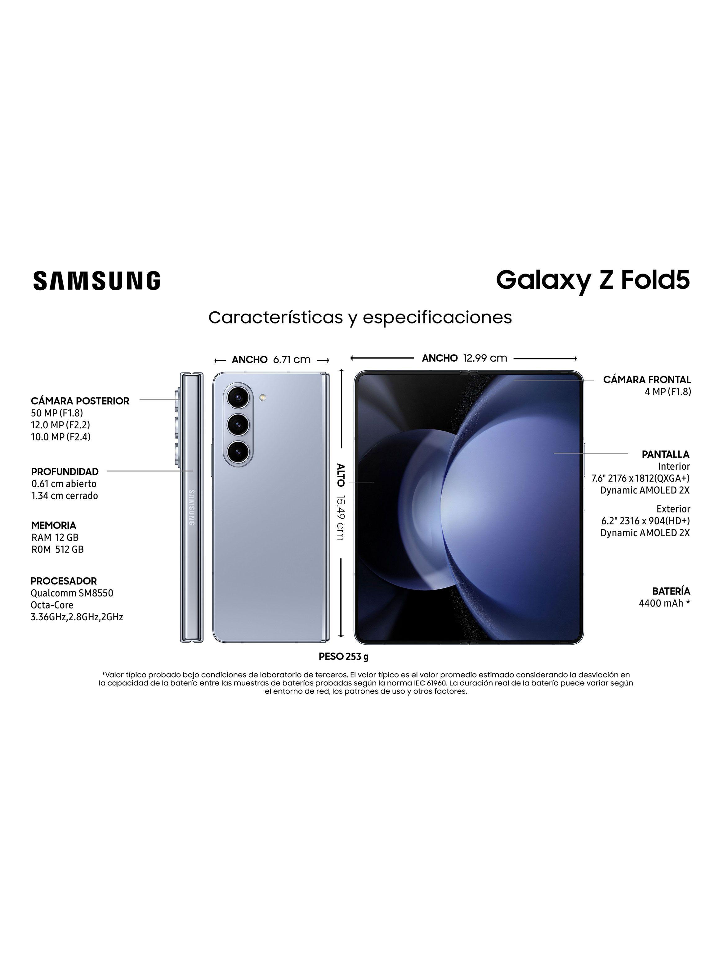 Smartphone Galaxy Z Fold5 512GB 7.6" Icy Blue Liberado-4