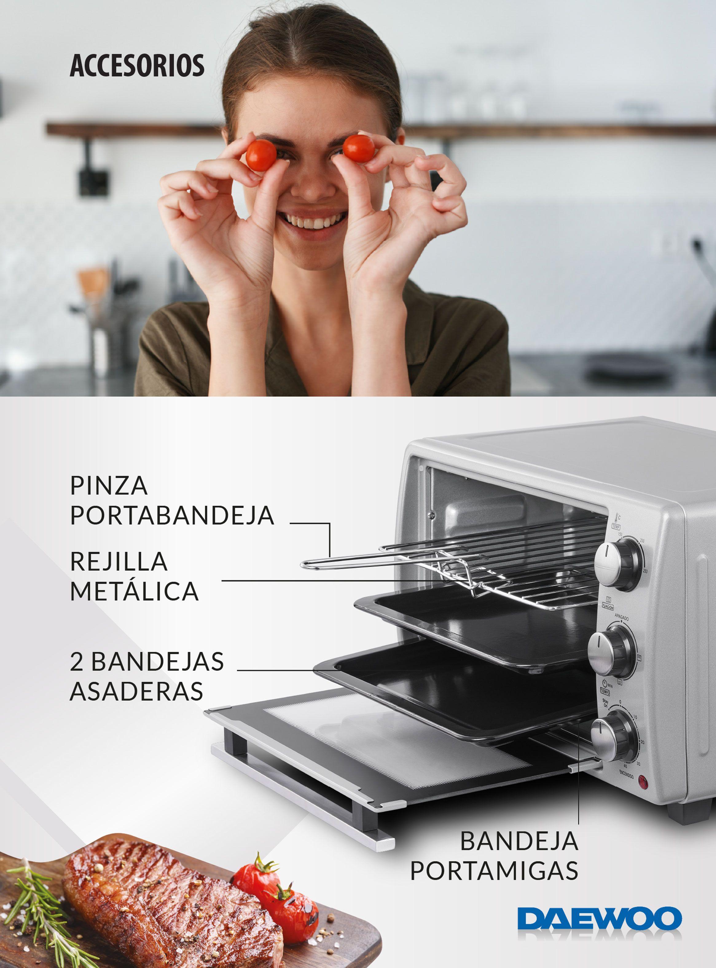 Horno Eléctrico 1380W 21 Litros DHE21MS23CL Silver-8