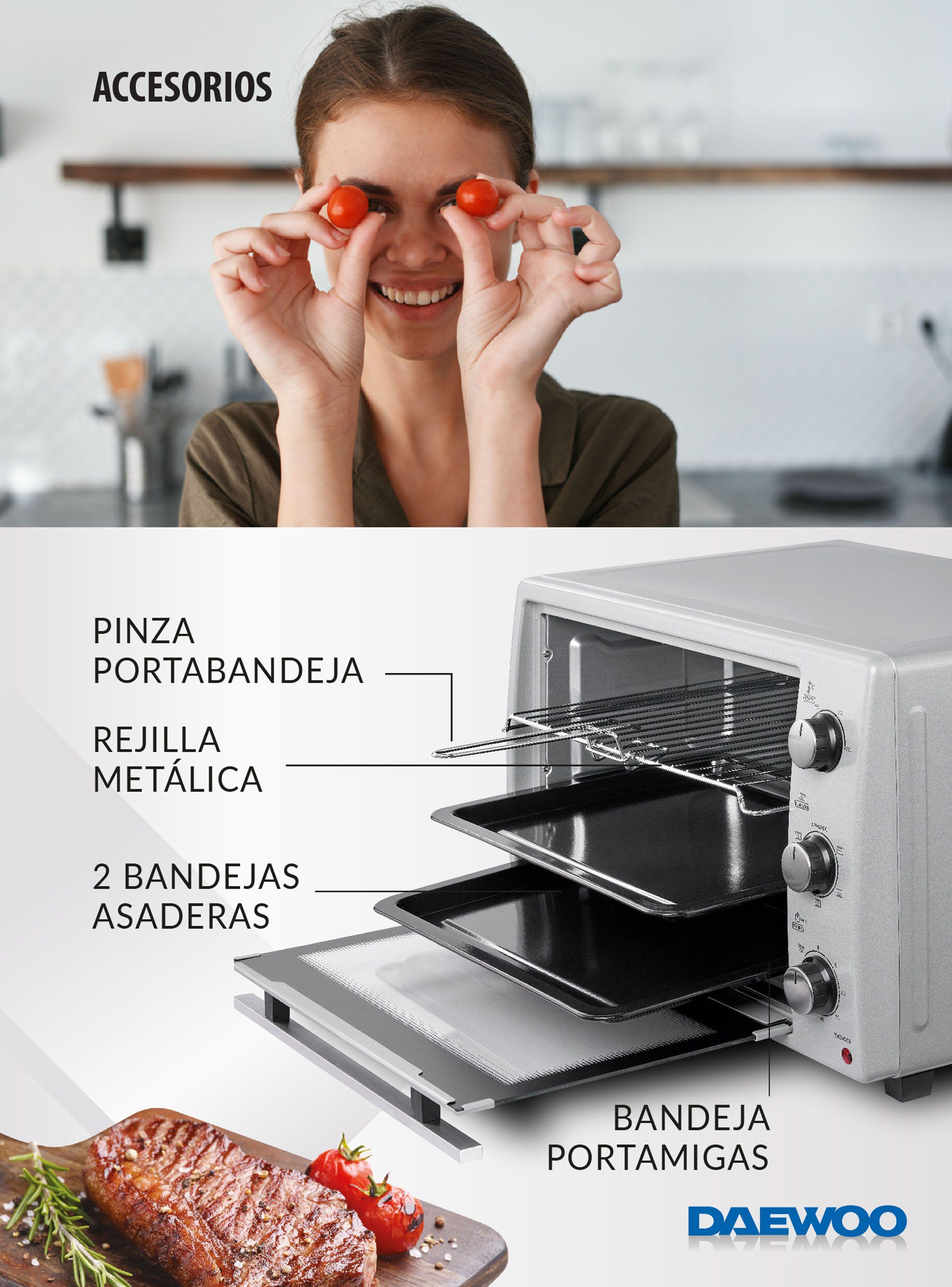 Horno Eléctrico Silver 48 Litros 2000W DHE48MS23CL-8