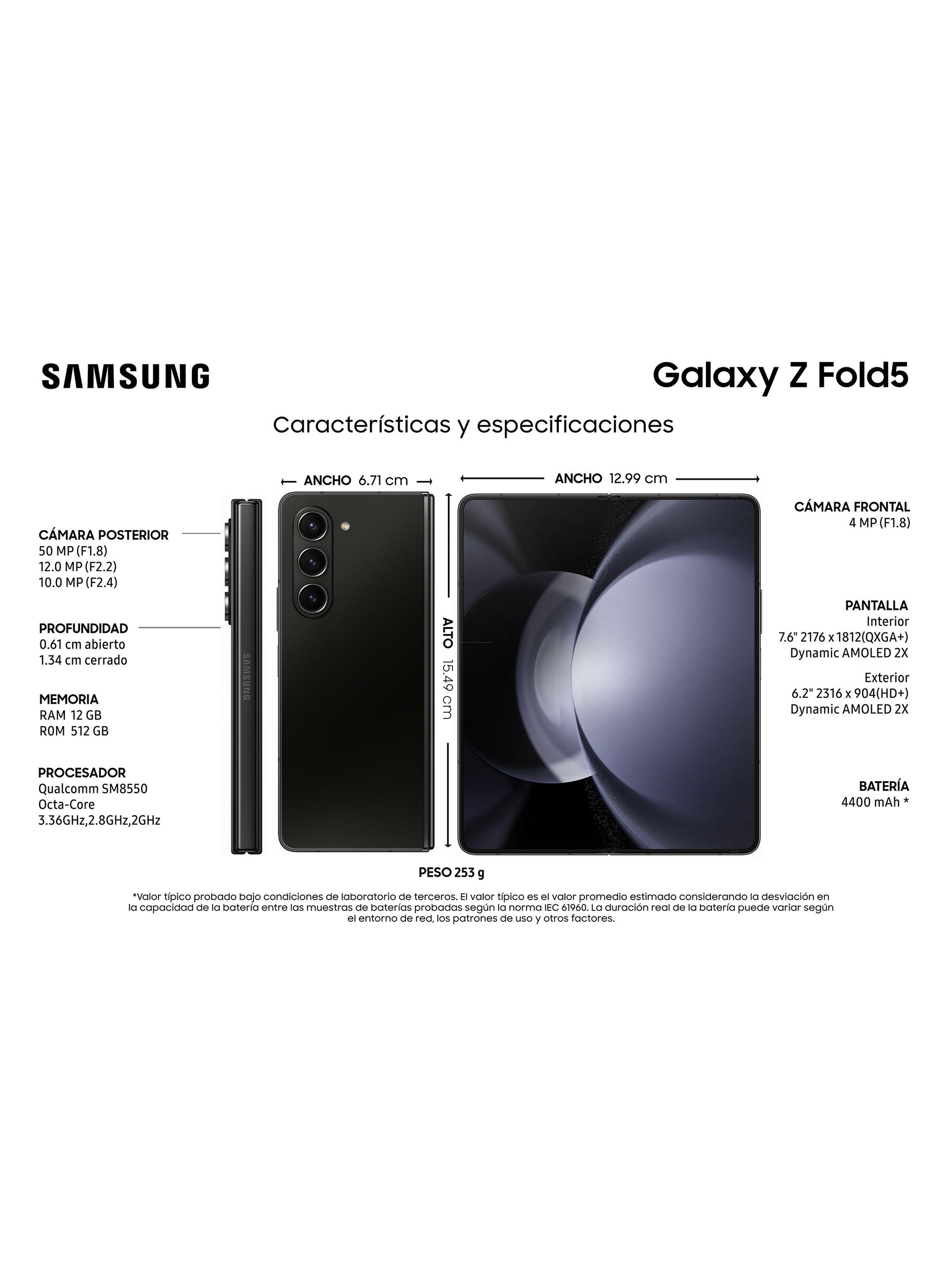 Smartphone Galaxy Z Fold5 256GB 7.6" Phantom Black Liberado-4