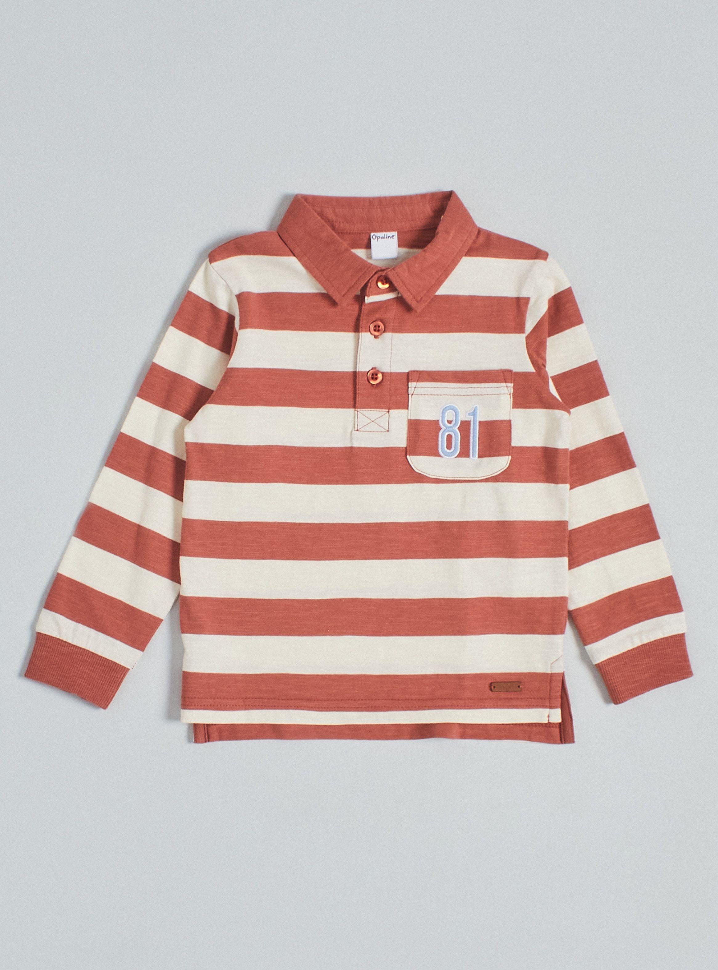 Polera Con Cuello, Rayas y Bolsillo-0