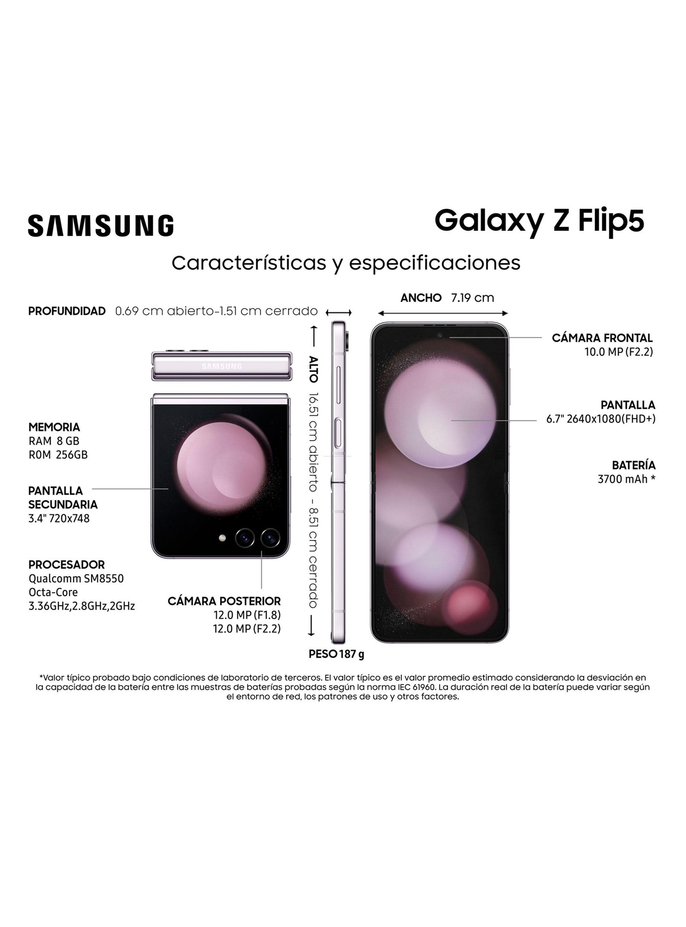 Smartphone Galaxy Z Flip5 512GB 6.7" Lavender Liberado-4