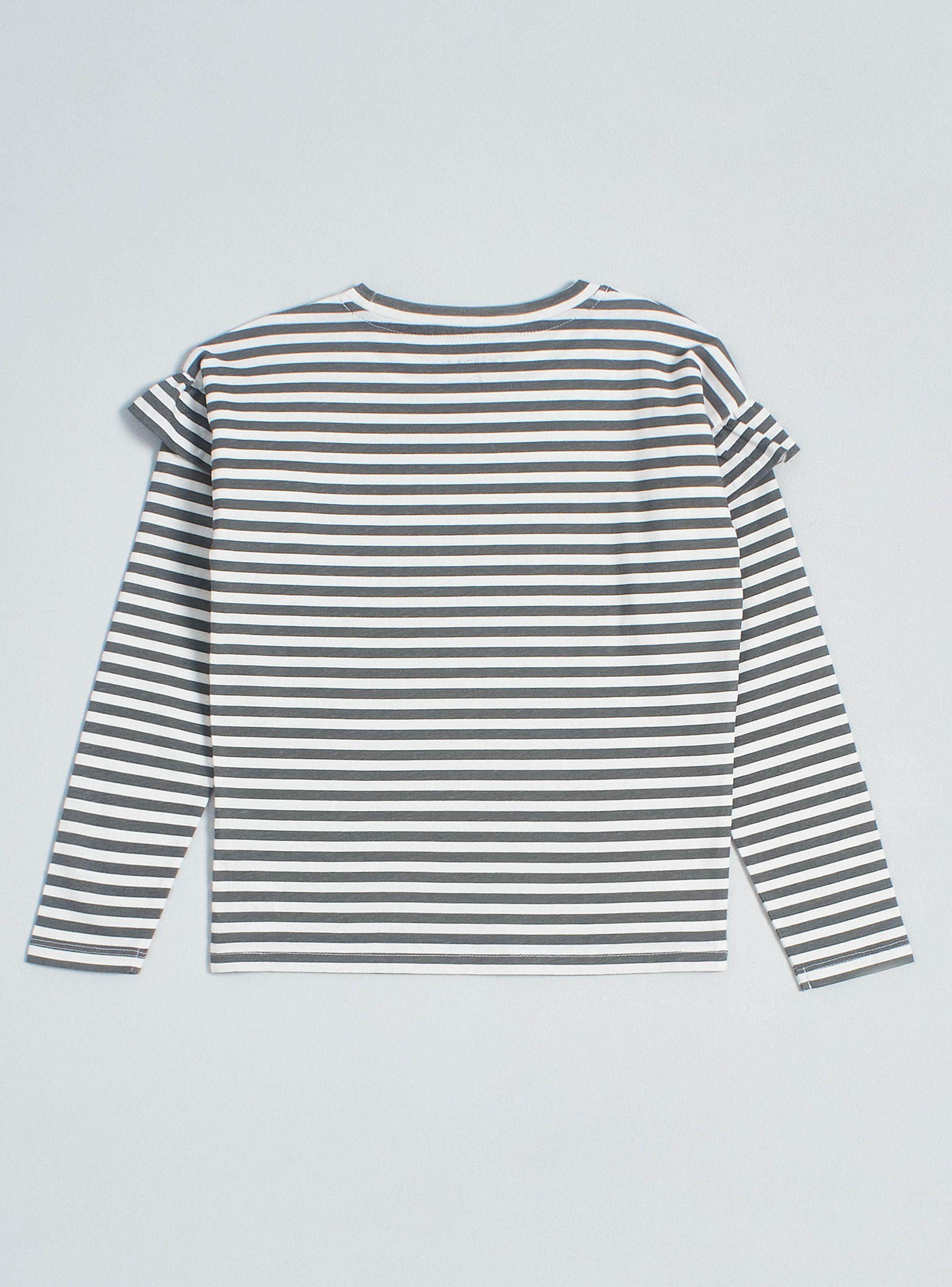 Polera Vuelos en Manga Estampada-1