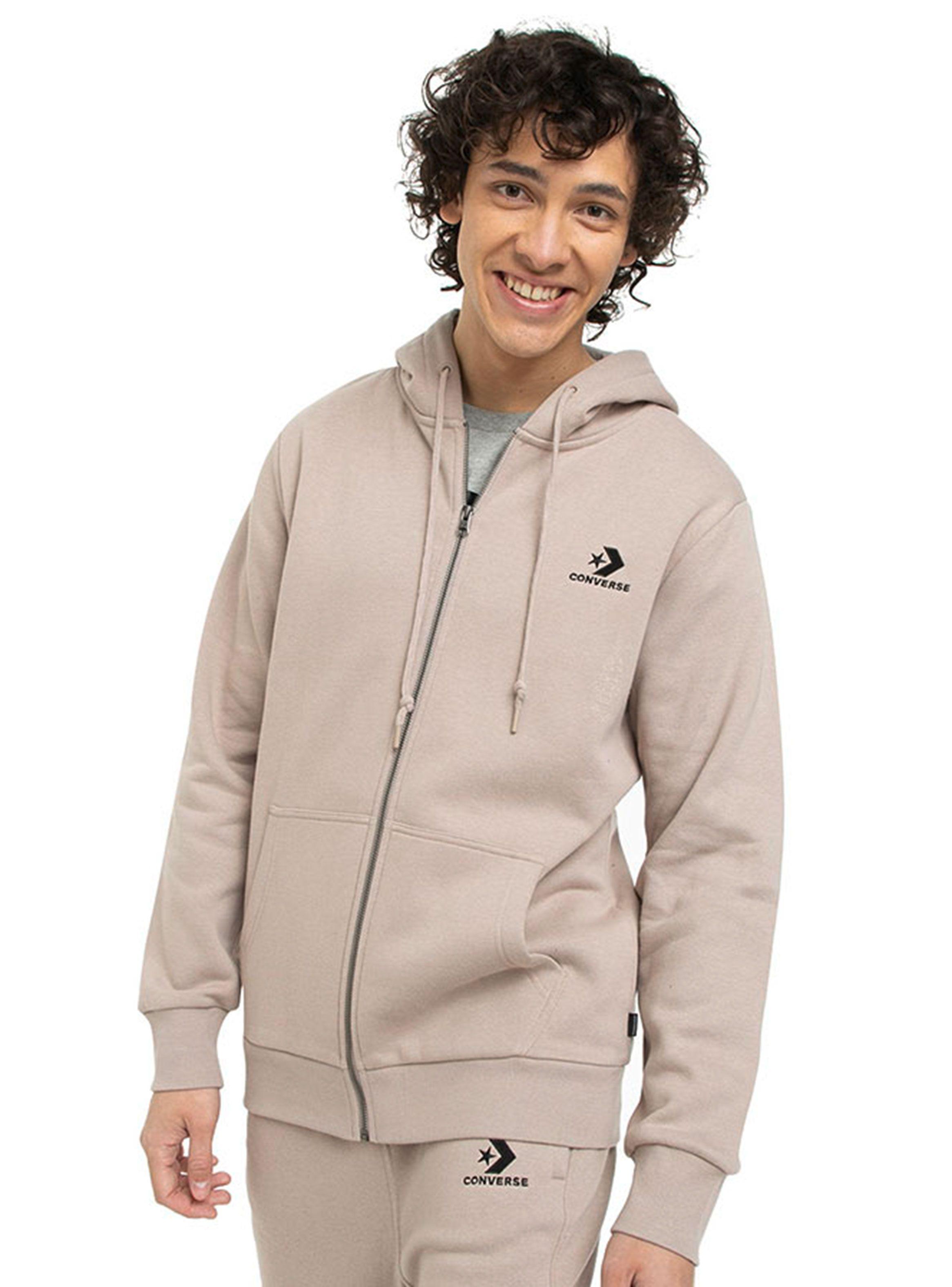 Polerón Beige Loose Fit Tea SS Full Zipper-0