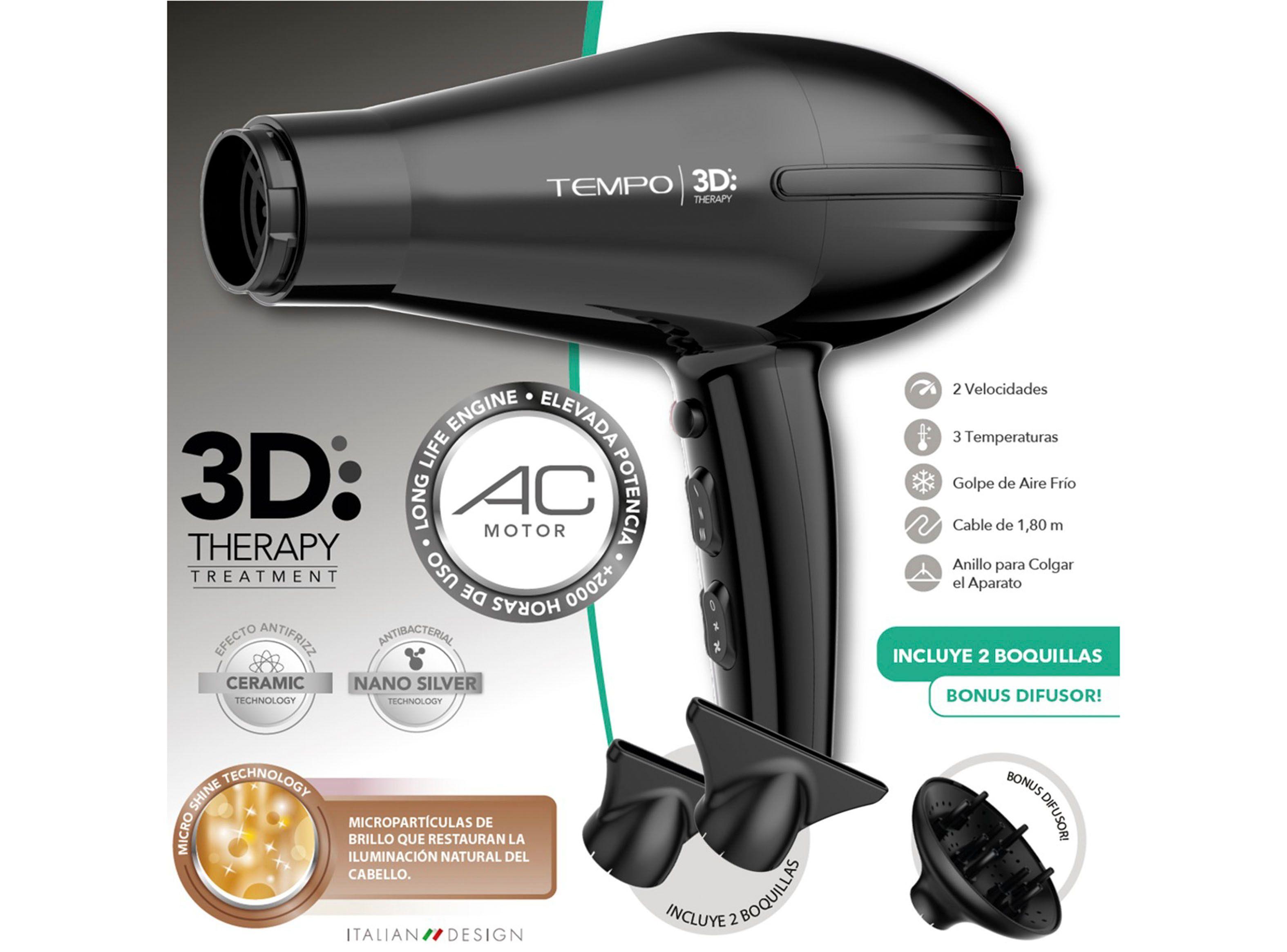 Secador de Pelo Gama Tempo 3D Black-3