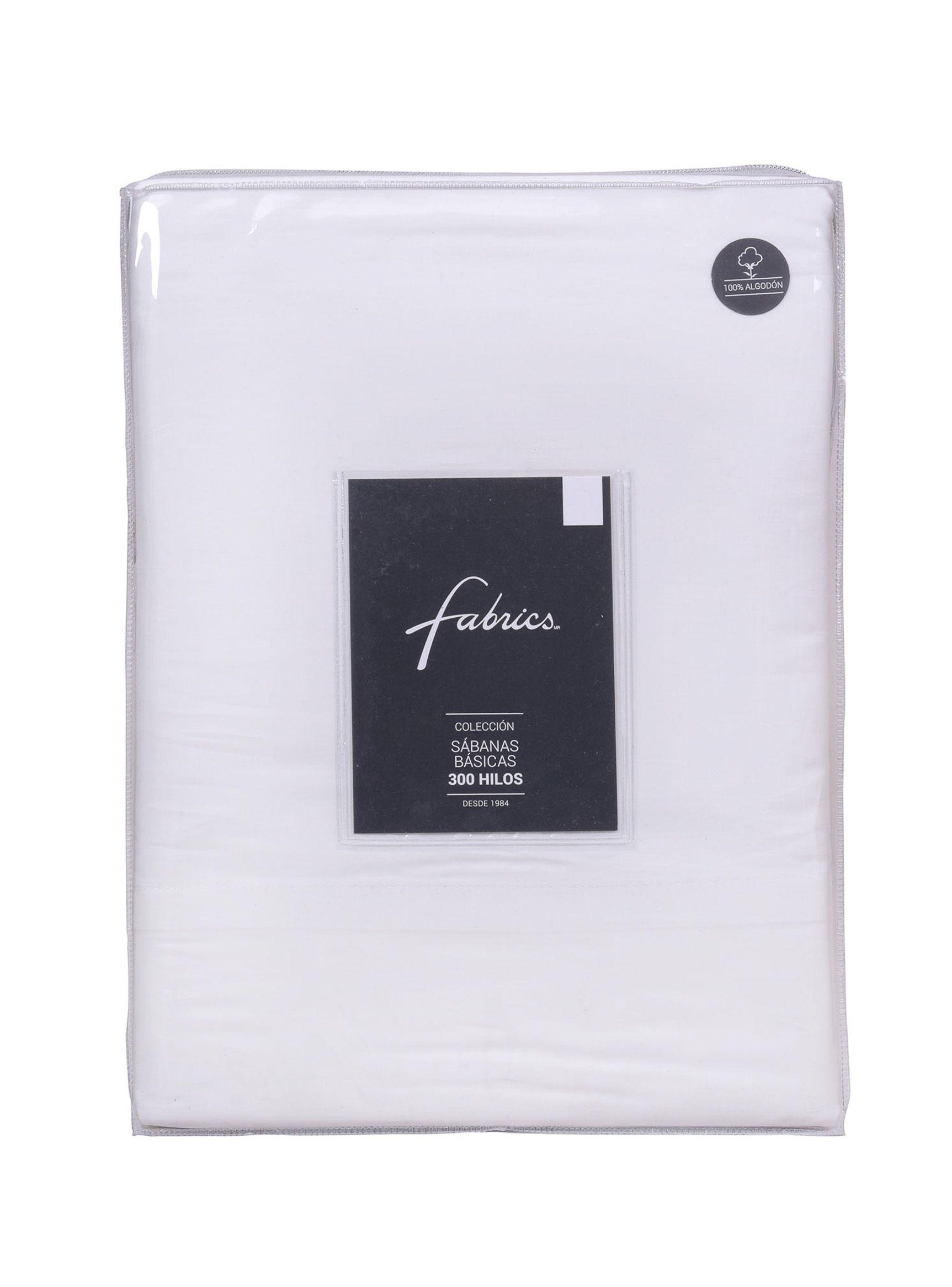 Sábanas Fabrics 1.5 Plazas 300 Hilos Liso Crudo-2