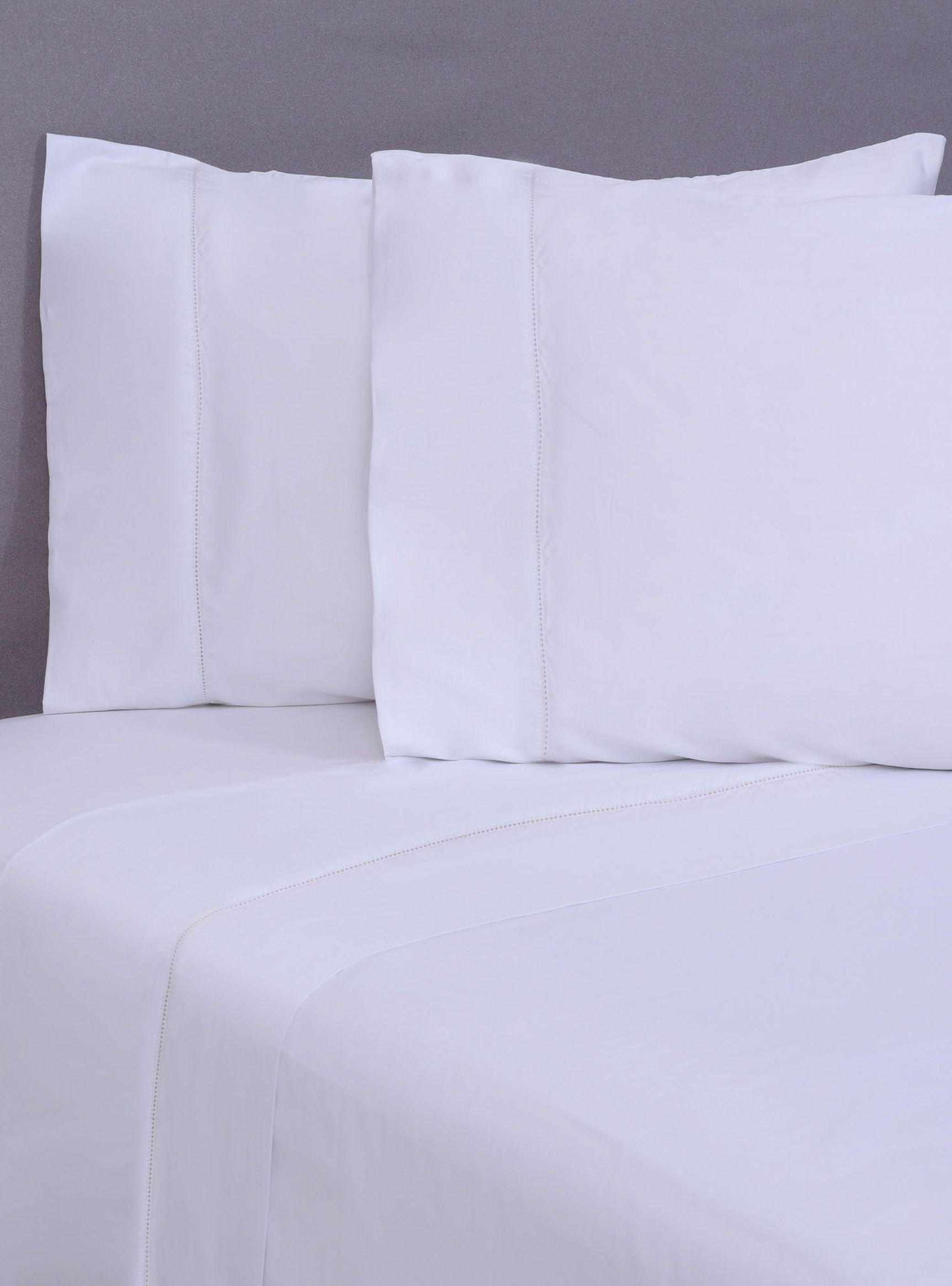 Sábanas Fabrics King 400 Hilos Liso Blanco-0