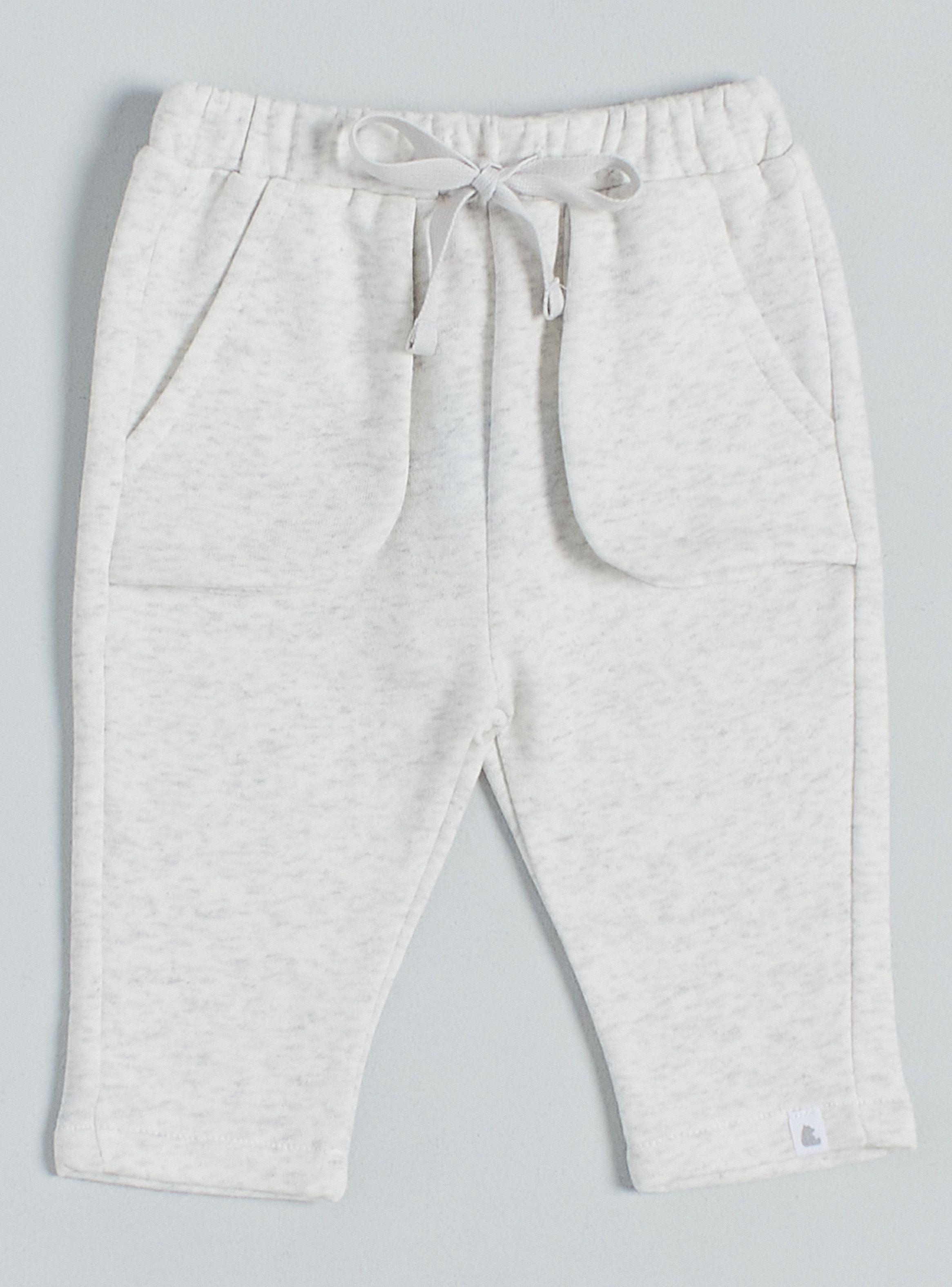 Pantalón De Buzo Con Bolsillos Delanteros-0