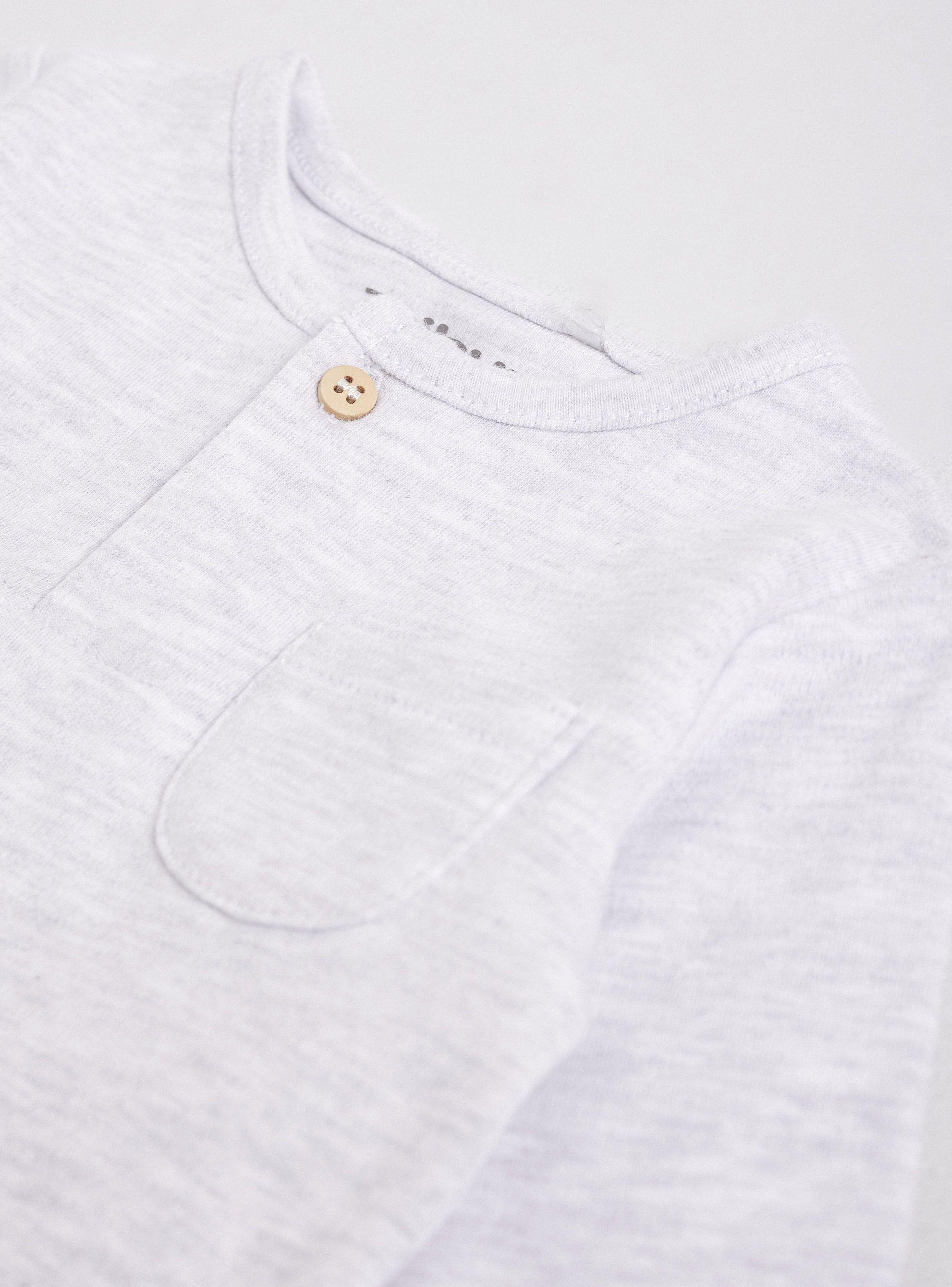 Body con Botón y Bolsillo Delantero-2