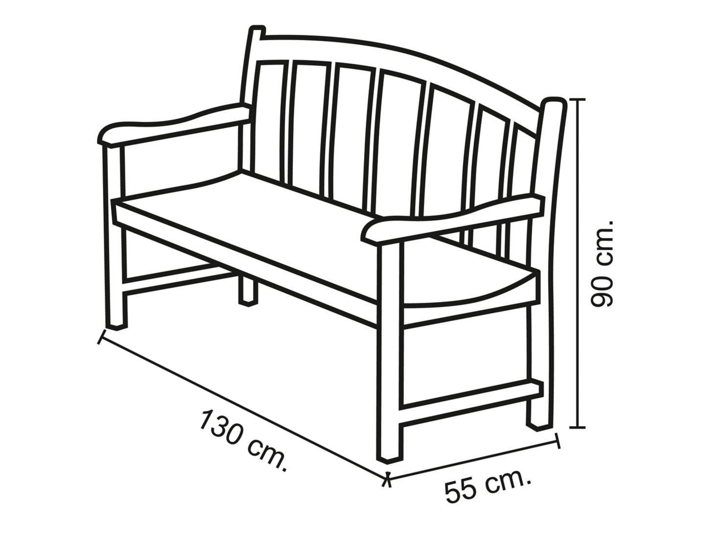 Banca Teca Java 130x65x90 cm Dora Decora-2