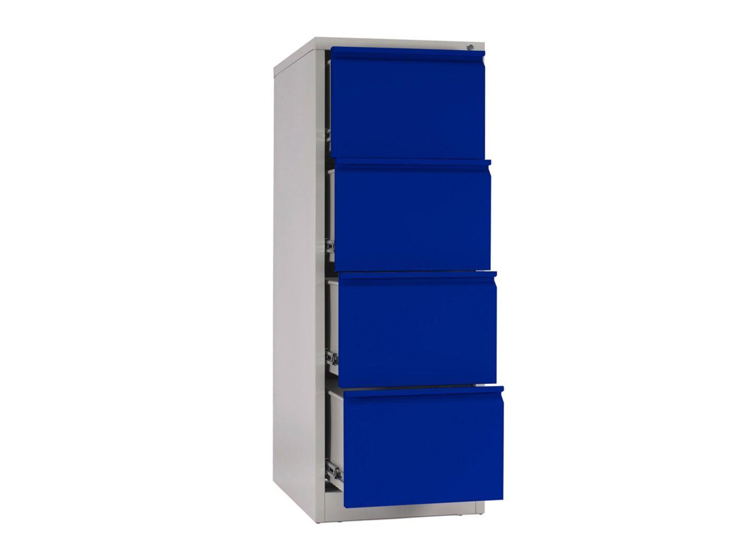 Mueble Kardex Azul Acero 4 cajones 44.5x62x102 cm Maletek-2