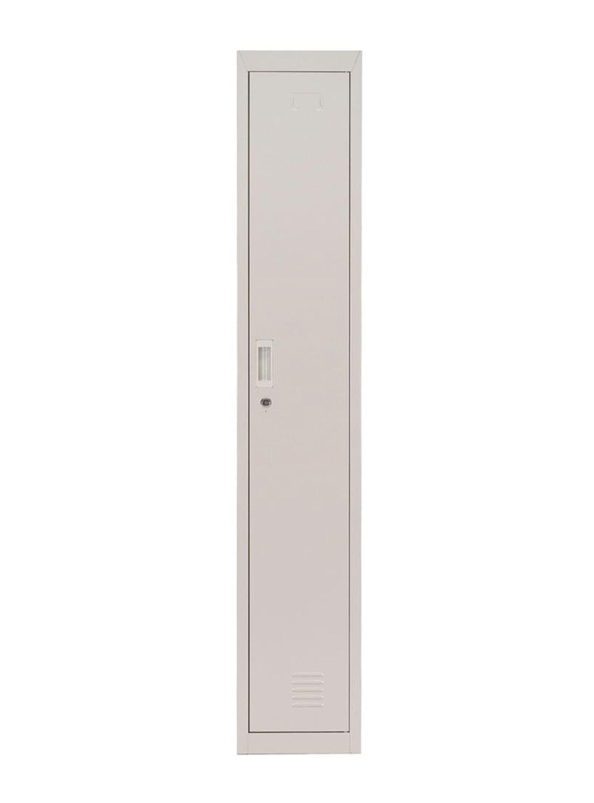 Locker Office con Llaves Gris 1 Puerta 28x50x166 cm Maletek-0