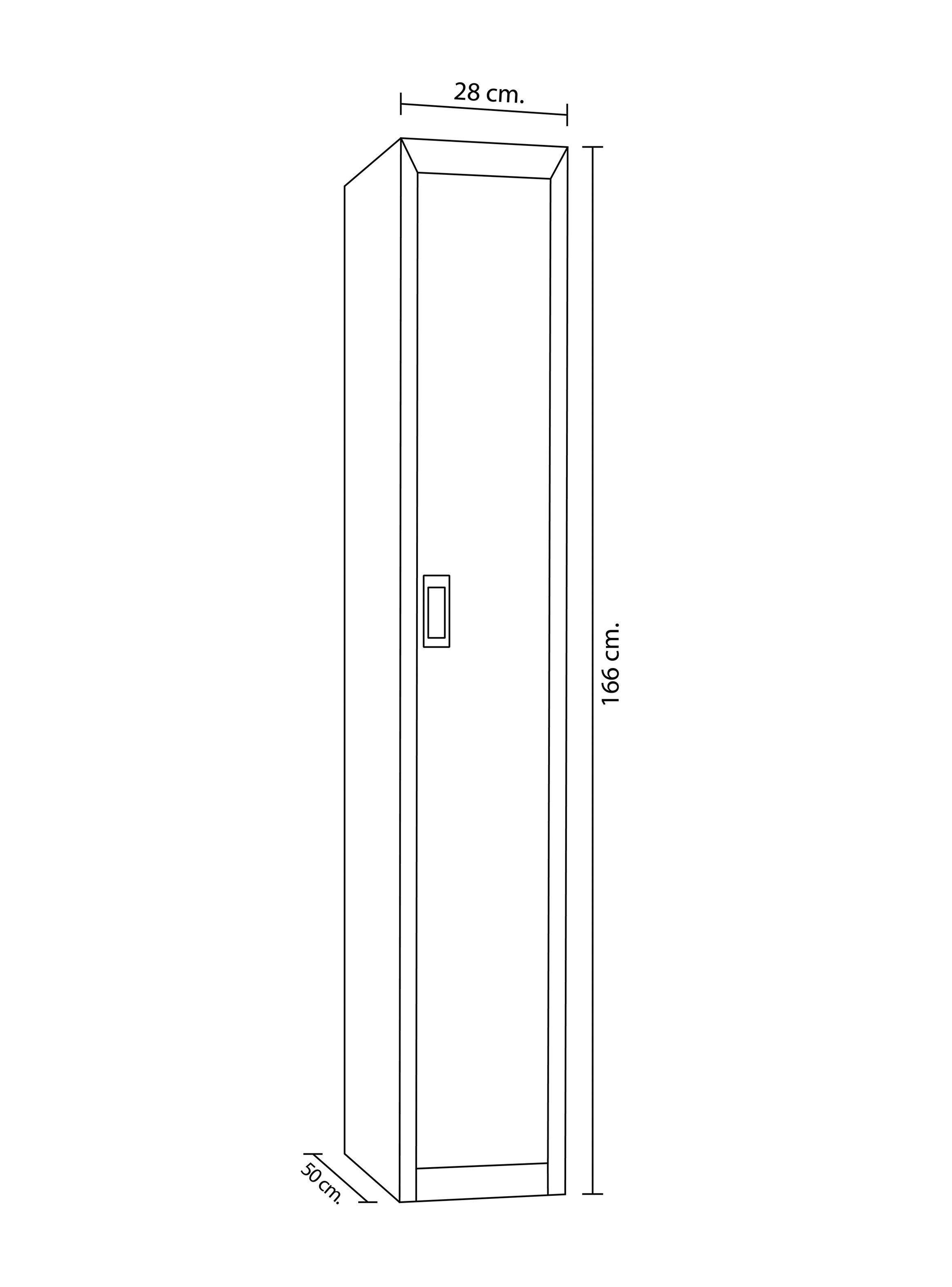 Locker Office Llaves Amarillo 1 Puerta 28x50x166 cm Maletek-1