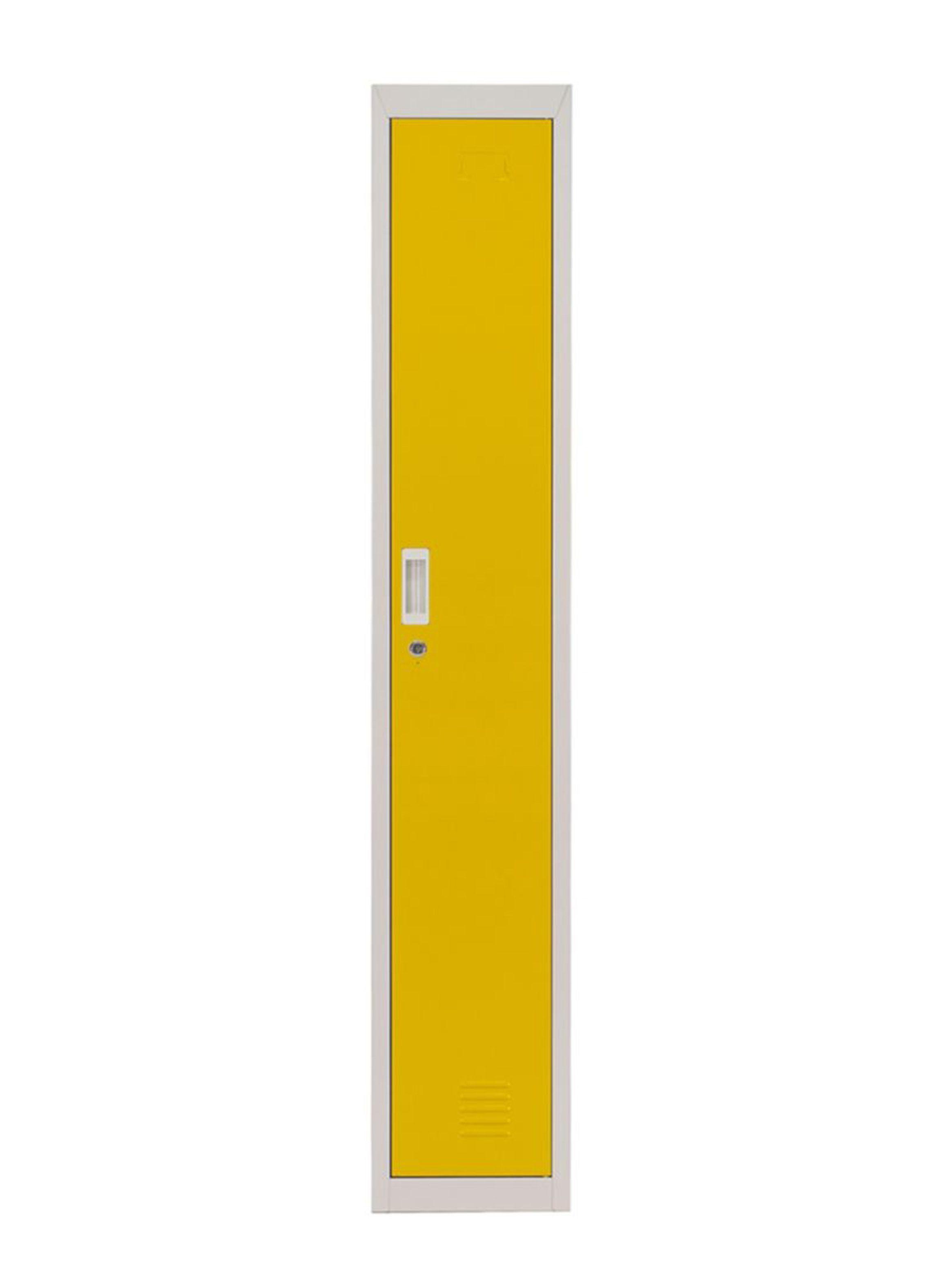 Locker Office Llaves Amarillo 1 Puerta 28x50x166 cm Maletek-0