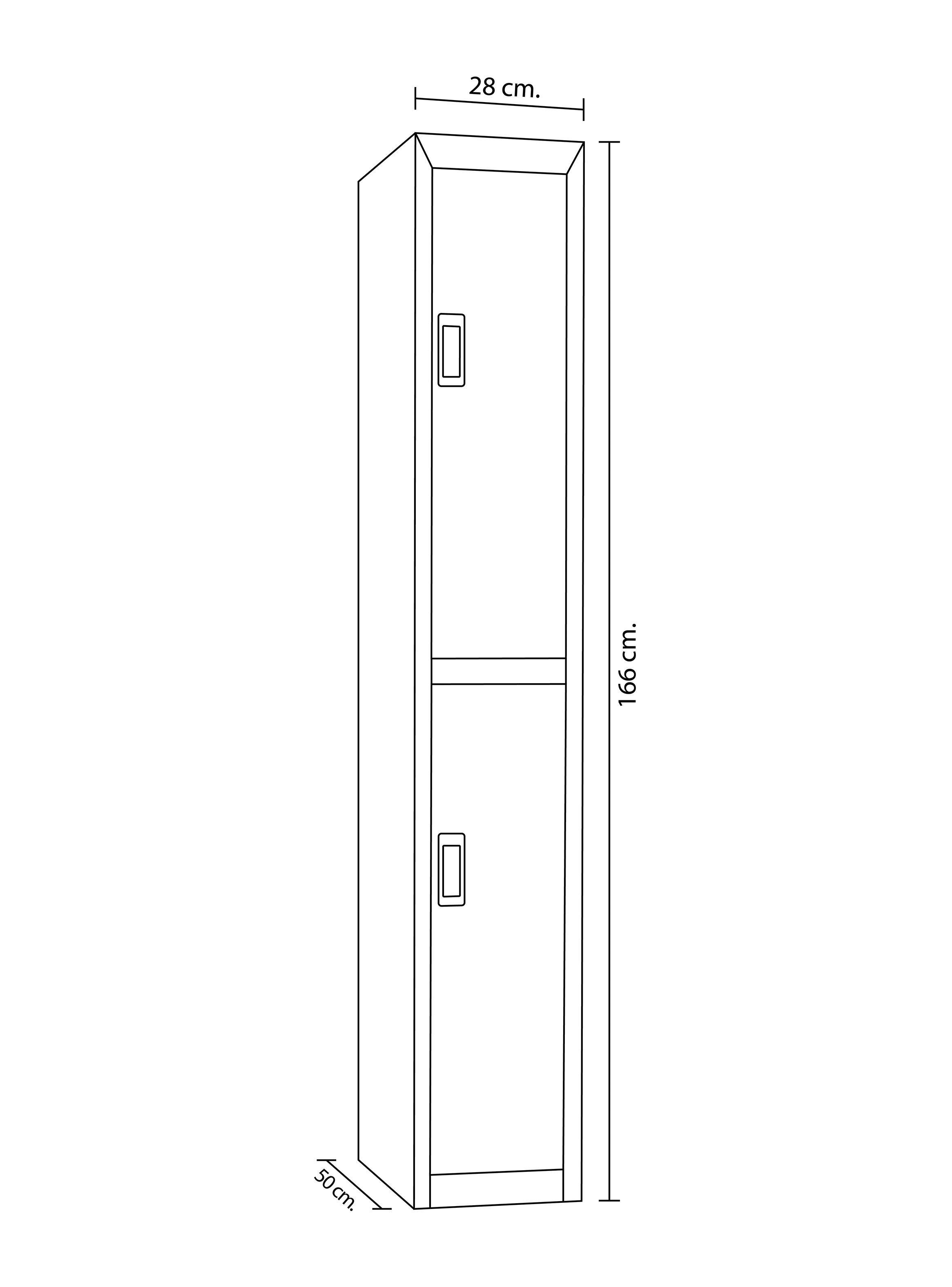 Locker Office con Llaves 2P Rojo Maletek-1