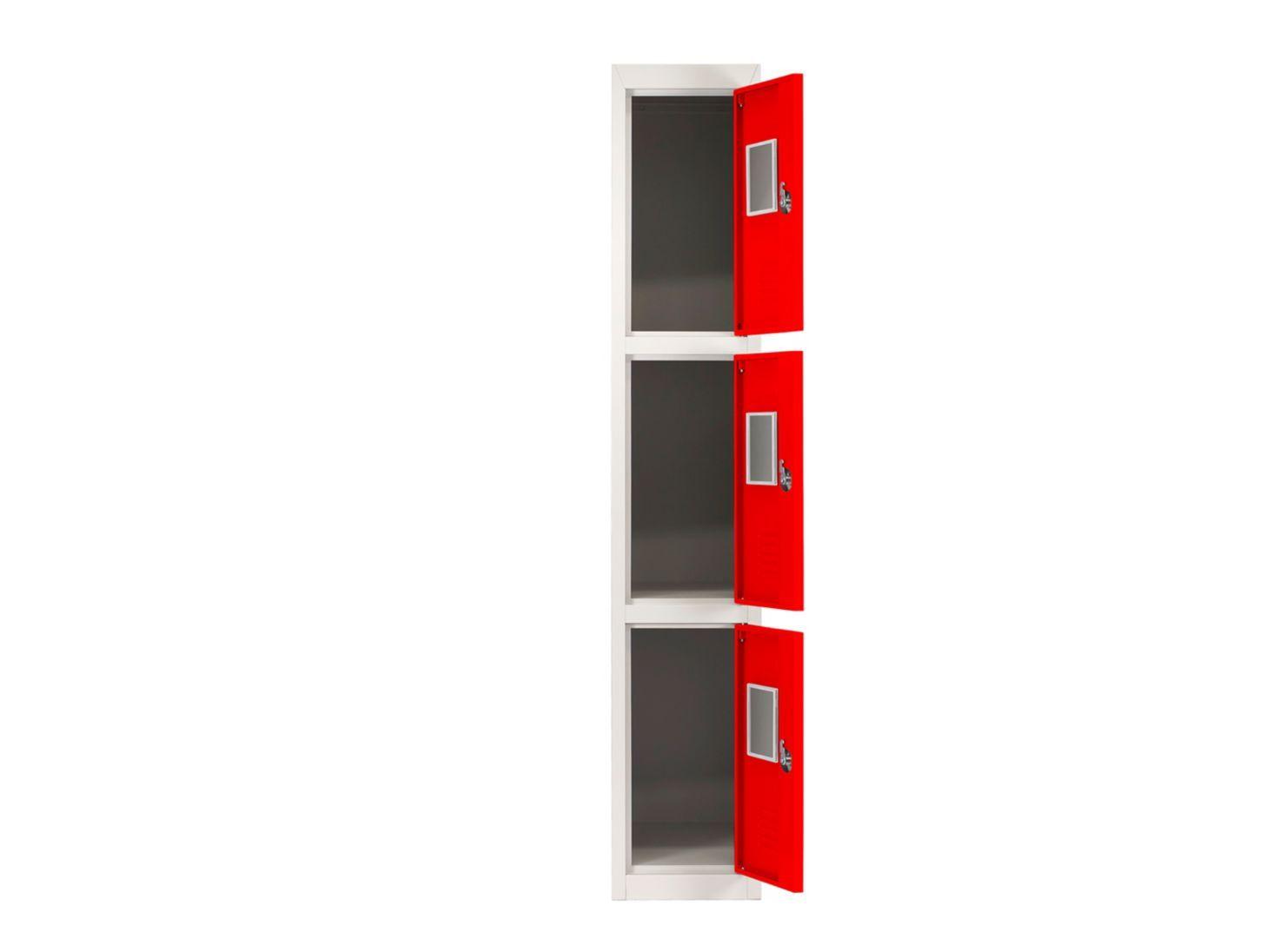 Locker Maletek Office Portacandado 3P Rojo-2