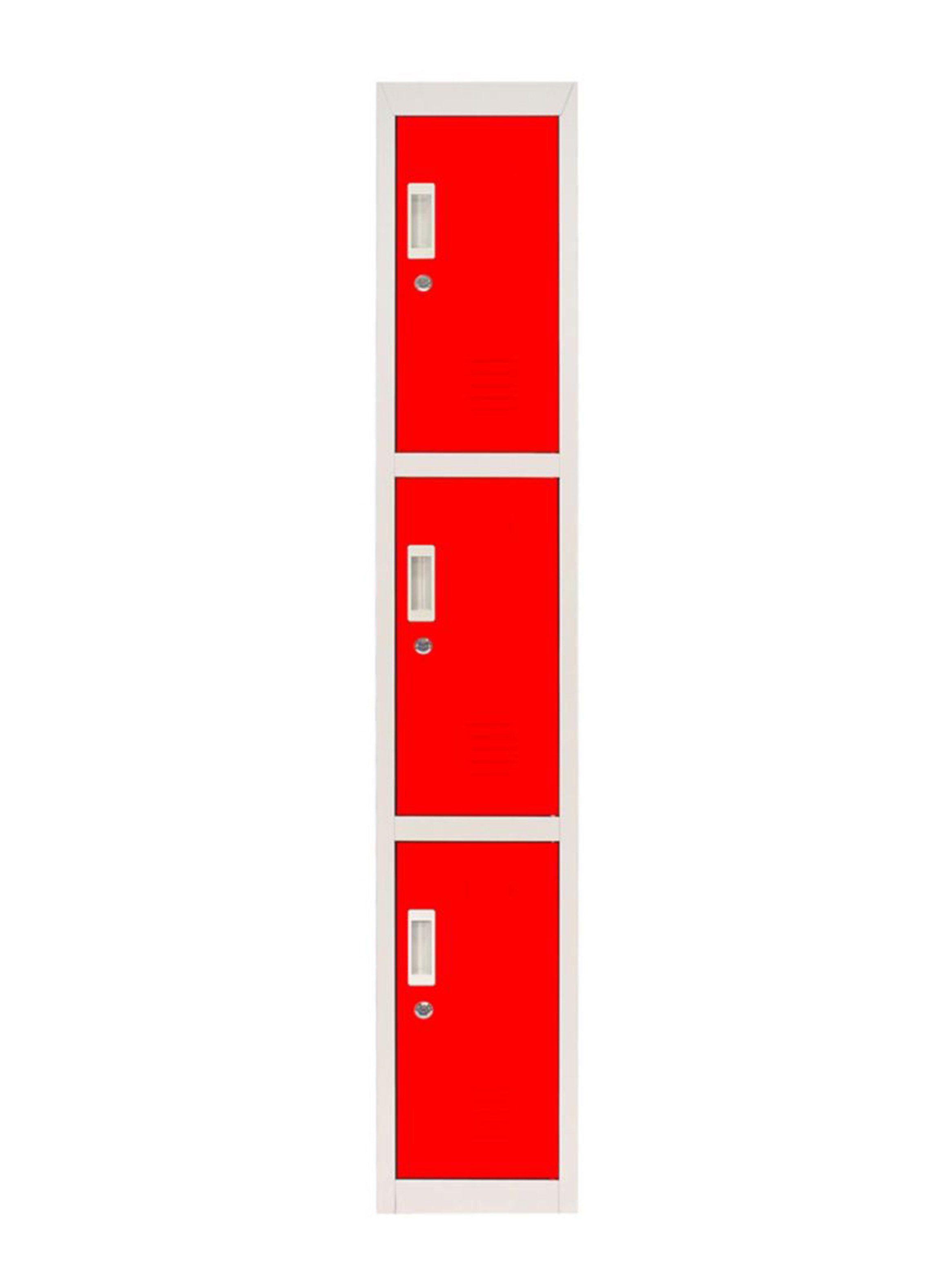 Locker Maletek Office Portacandado 3P Rojo-0