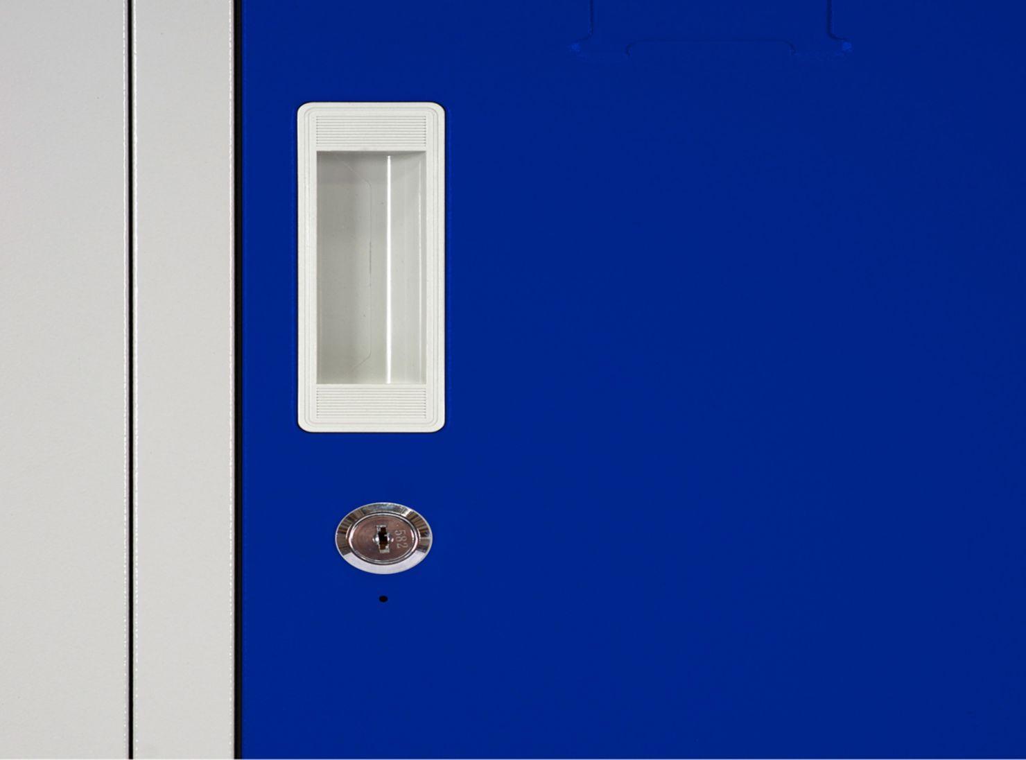 Locker Office Llaves Azul 3 Puertas 28 x 50 x 166 cm-3