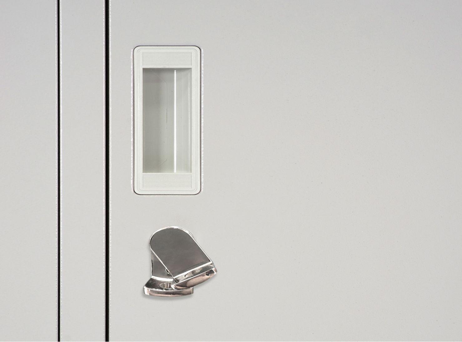 Locker Office Candado Gris 4 Puertas 57x50x166 cm Maletek-3