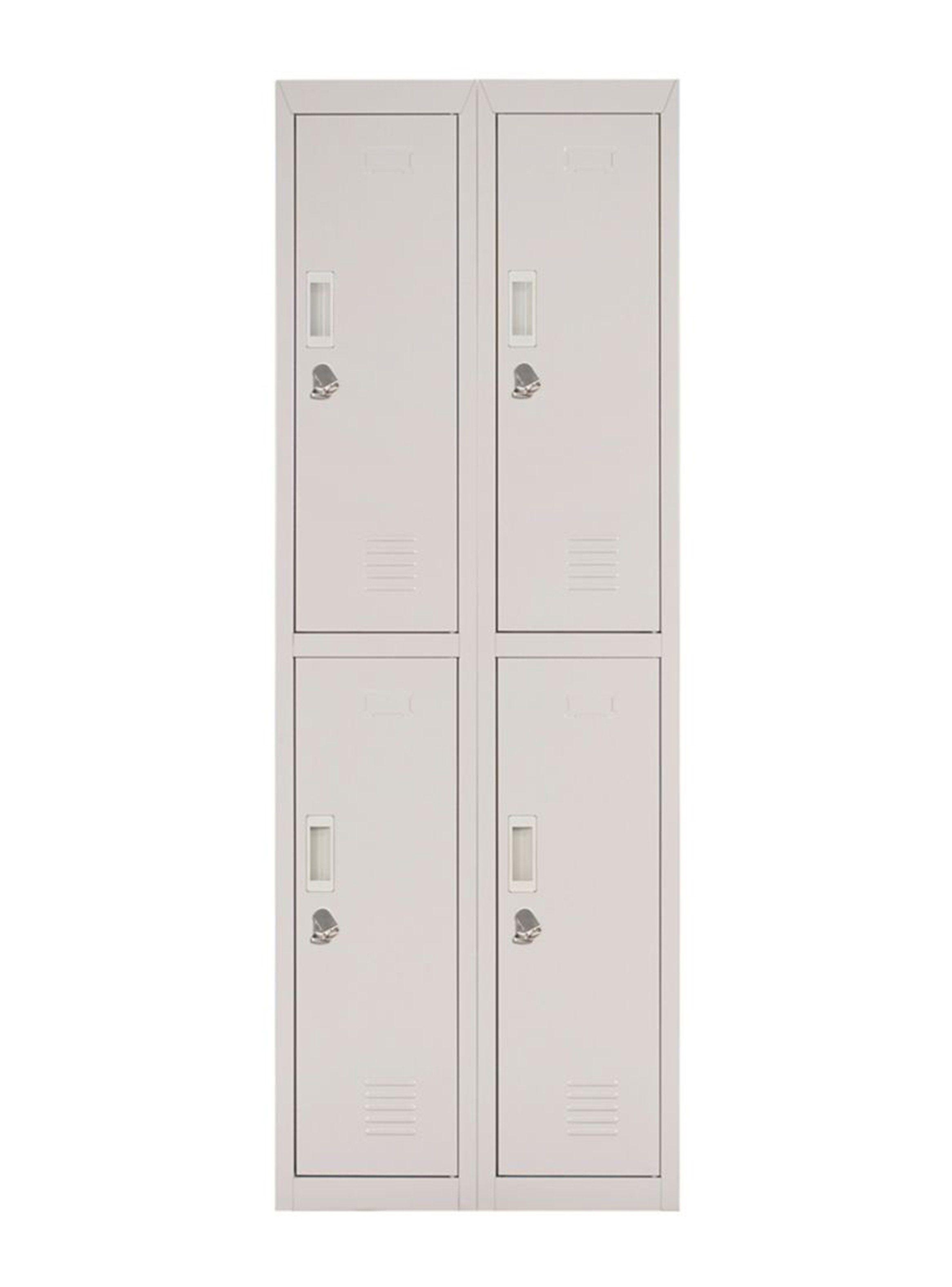 Locker Office Candado Gris 4 Puertas 57x50x166 cm Maletek-0