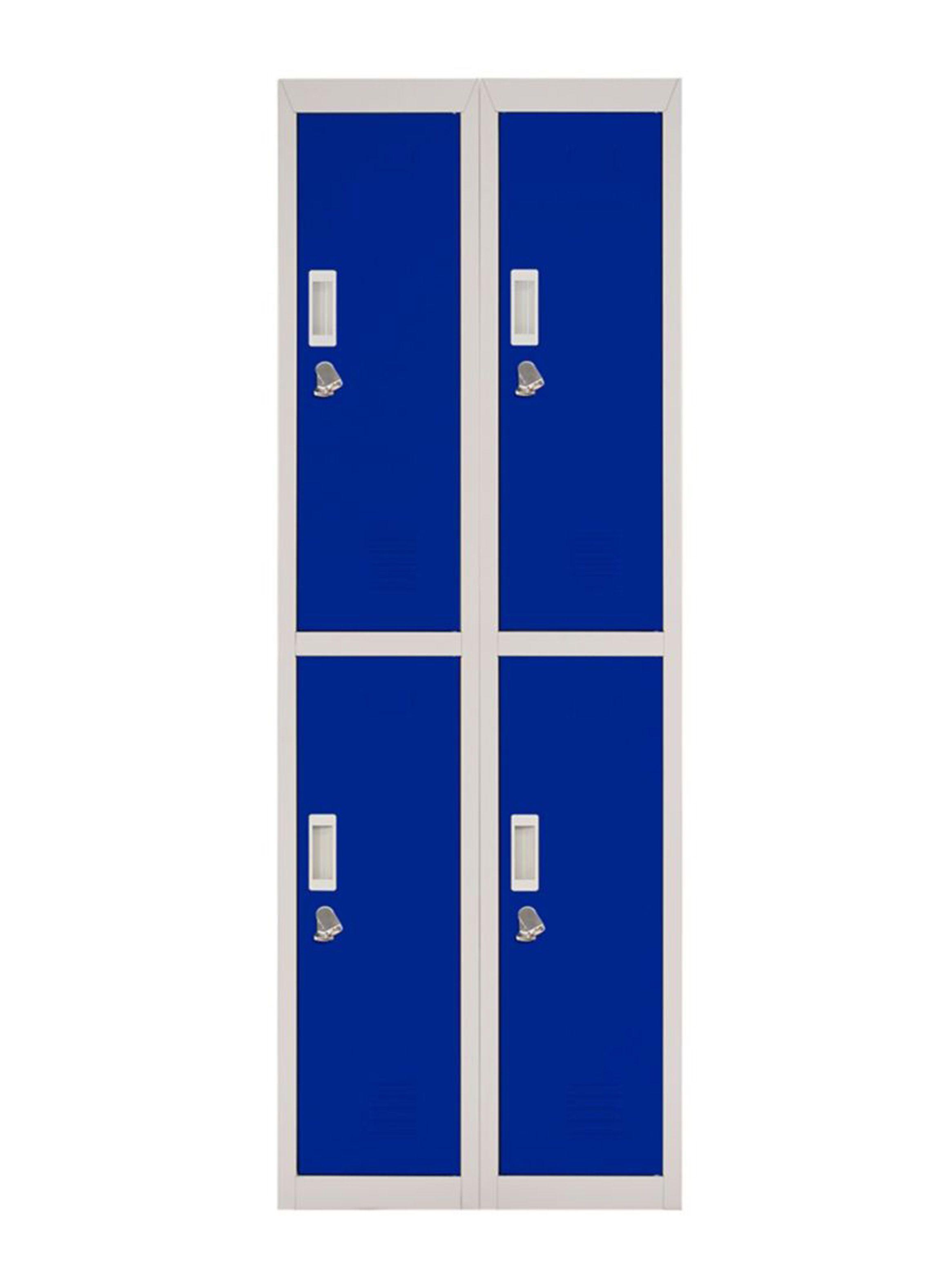 Locker Office Candado Azul 4 Puertas 57x50x166 cm Maletek-0
