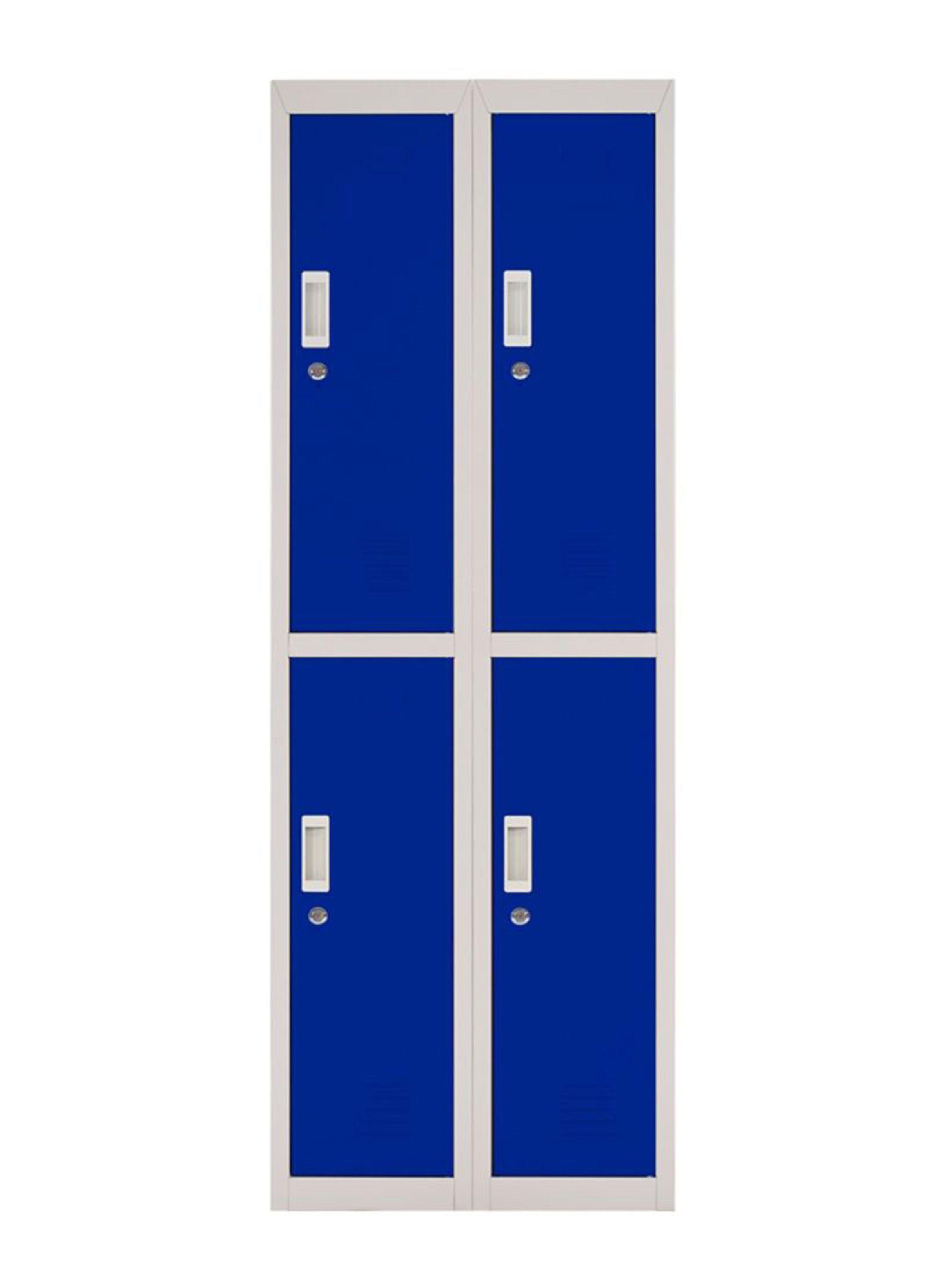 Locker Office Llaves Azul 4 Puertas 57x50x166 cm Maletek-0