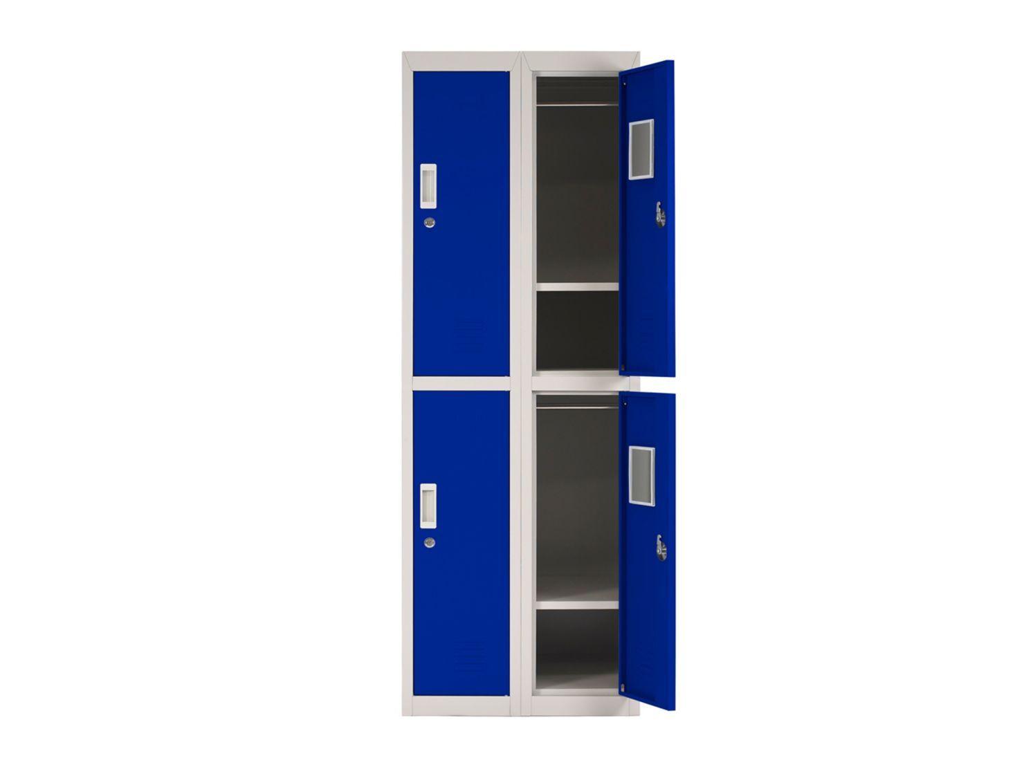 Locker Office Llaves Azul 4 Puertas 57x50x166 cm Maletek-2