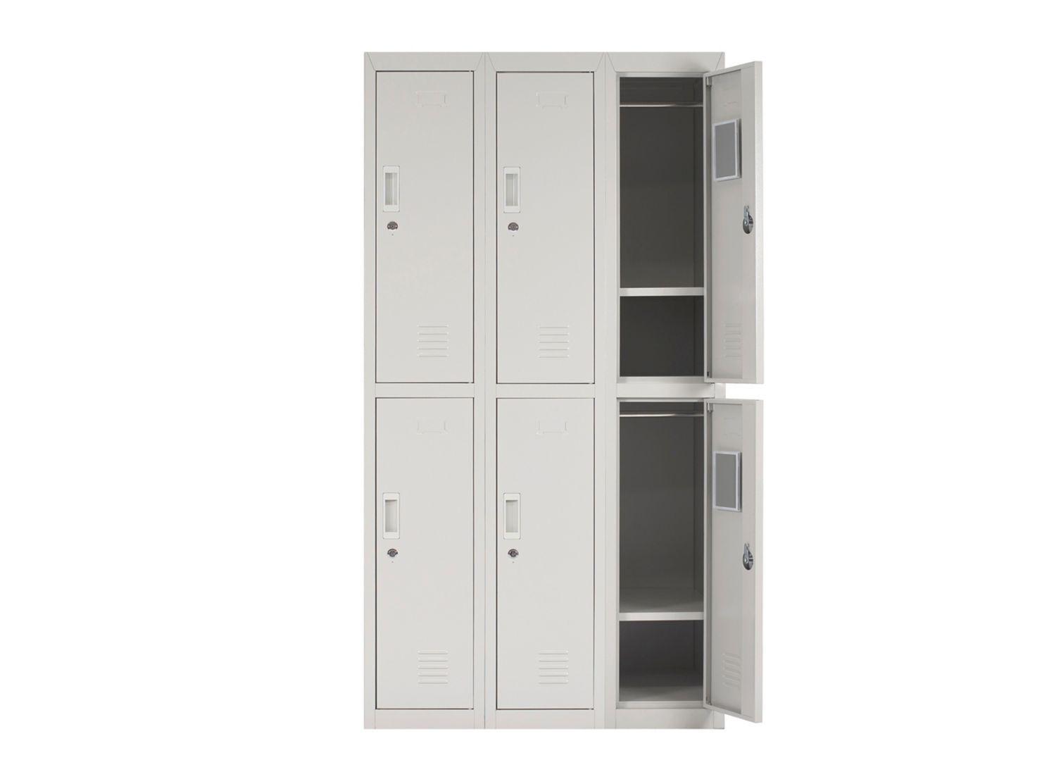 Locker Office Llaves Gris 6 Puertas 83x50x166 cm Maletek-2