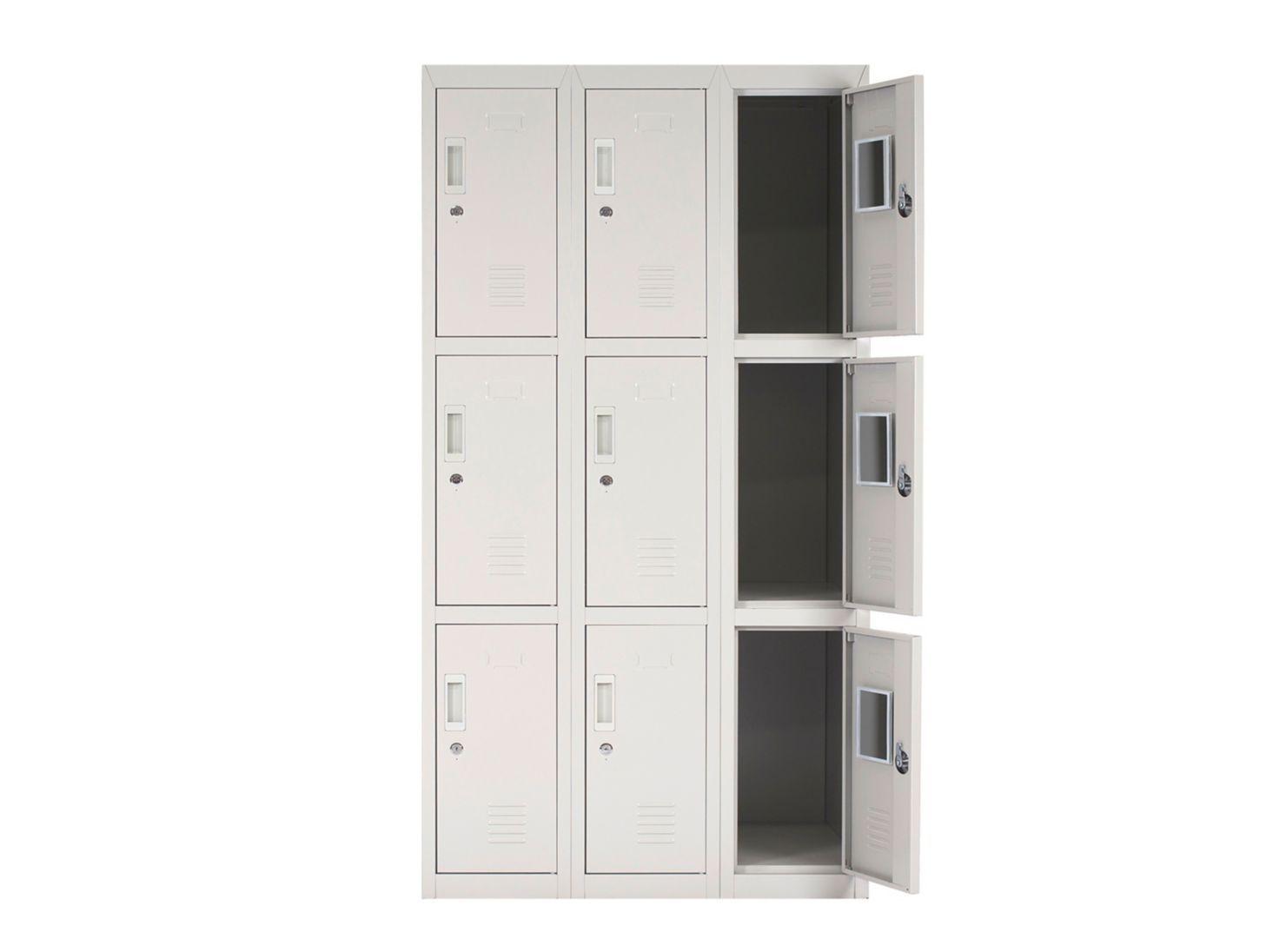 Locker Maletek Office con Llaves 9 Puertas Gris Maletek-2