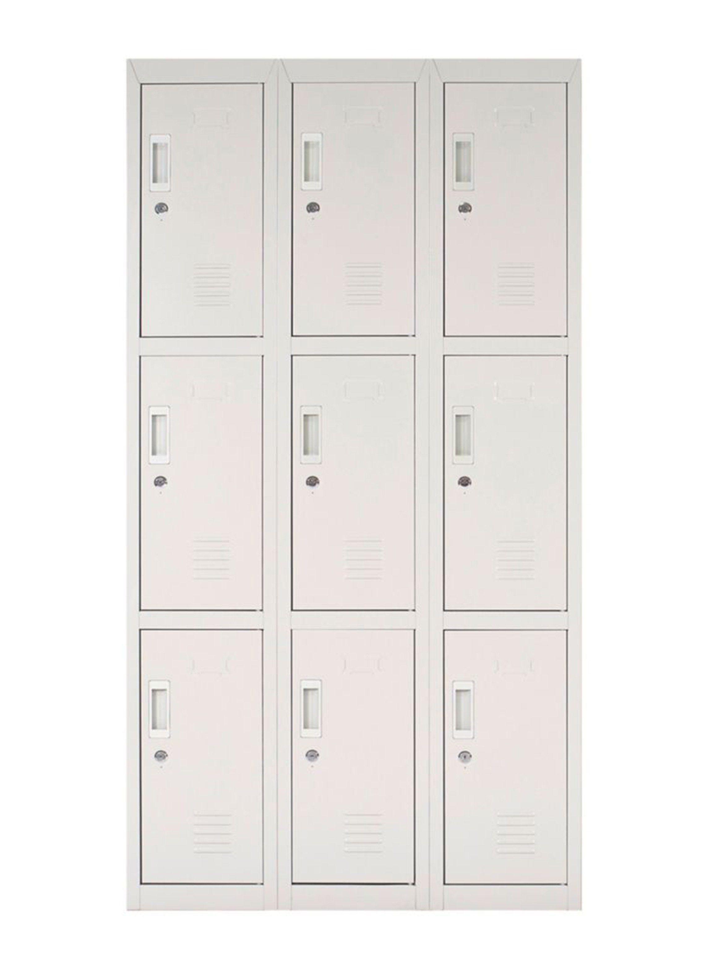 Locker Maletek Office con Llaves 9 Puertas Gris Maletek-0
