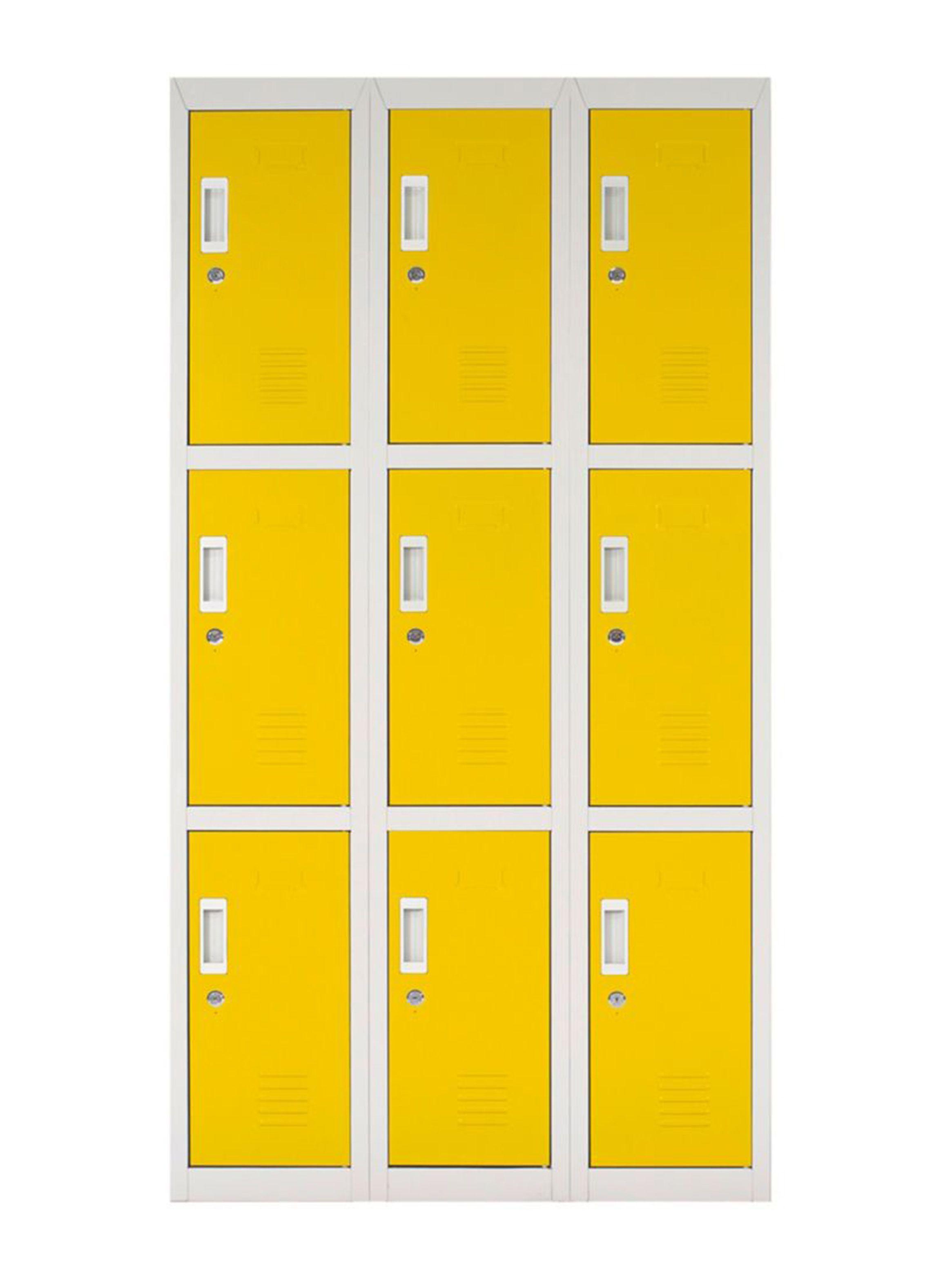 Locker Office con Llaves 9 Puertas Amarillo-0