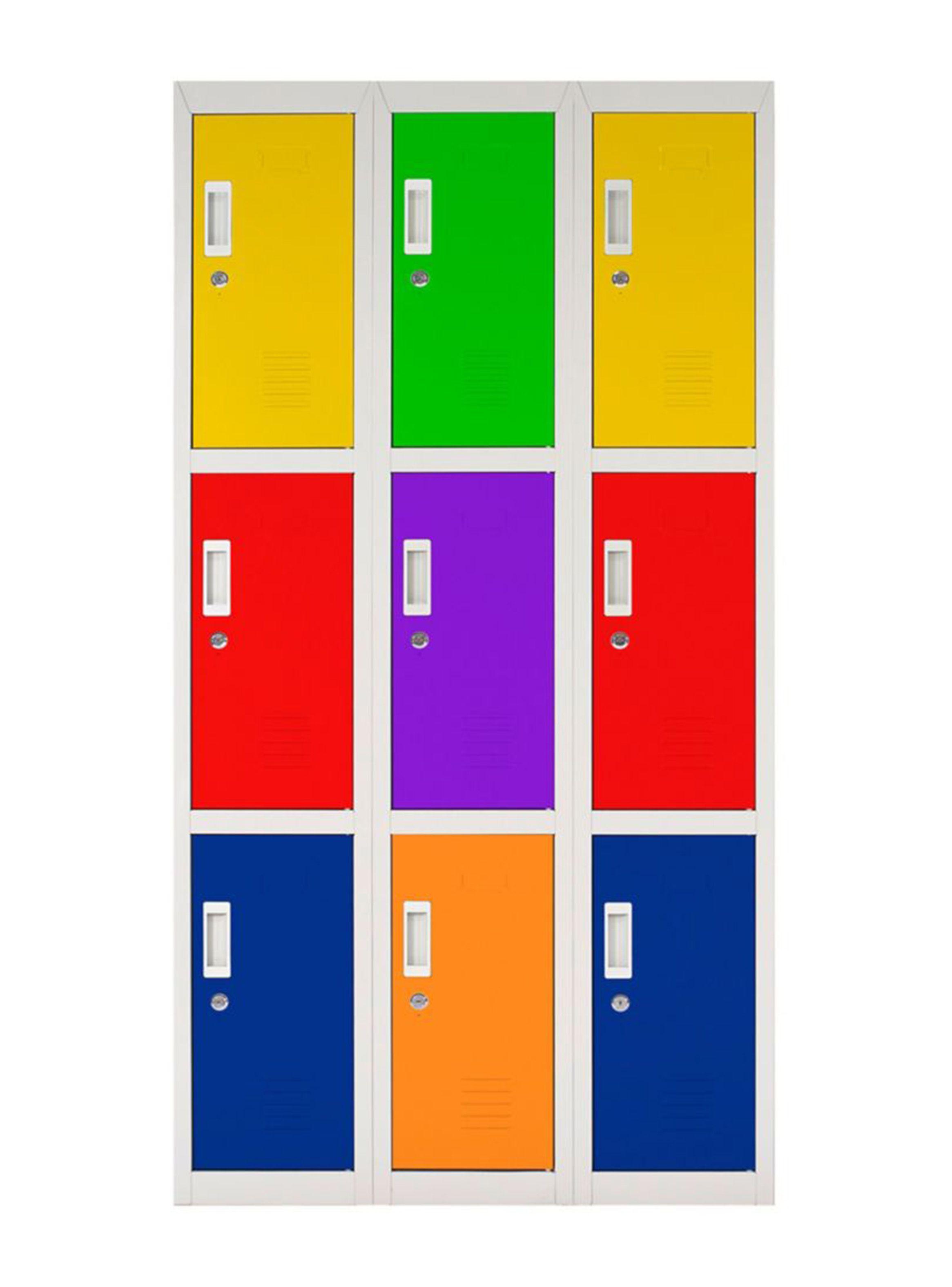 Locker Office con Llaves 9 Puertas Multicolor-0