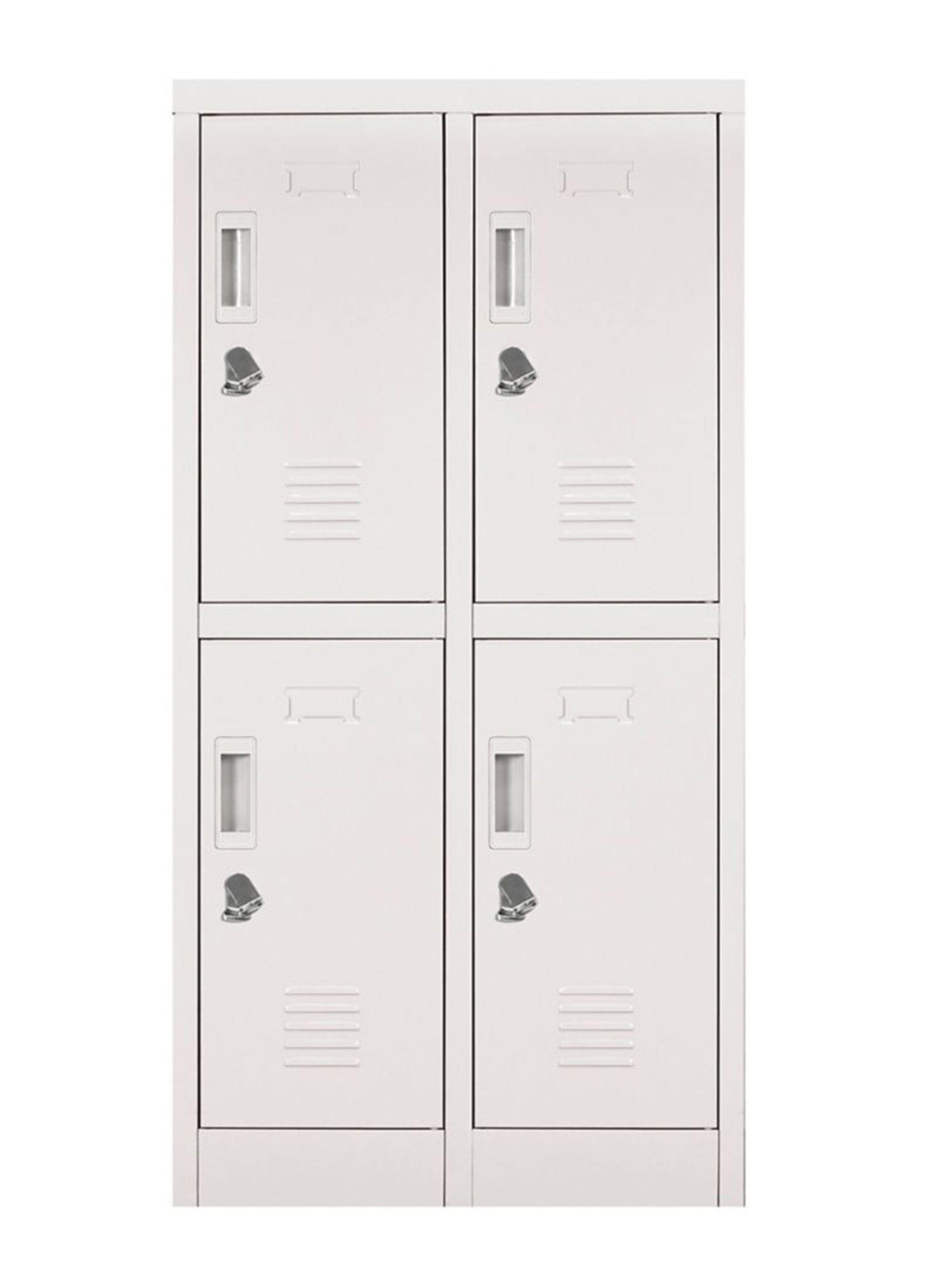 Locker Office Mini Pestillo Gris 4 Puertas 55 x 50 x 114 cm-0