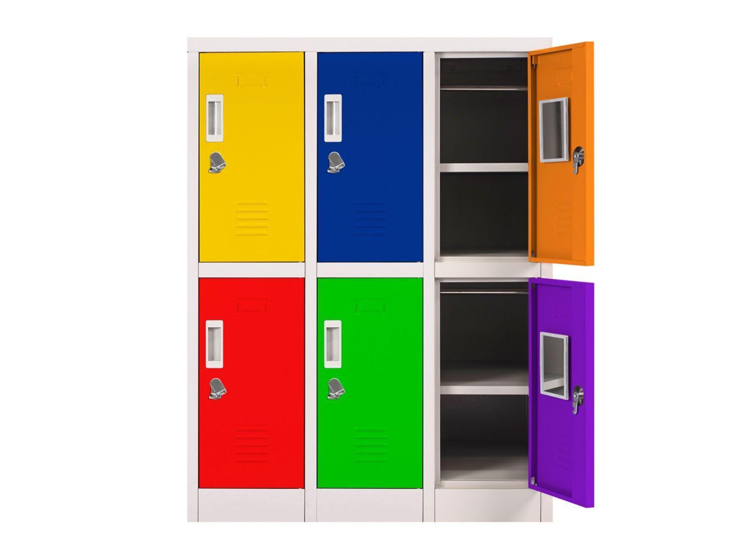 Locker Office Mini Candado Multicolor 6P 83 x 50 x 114 cm-2