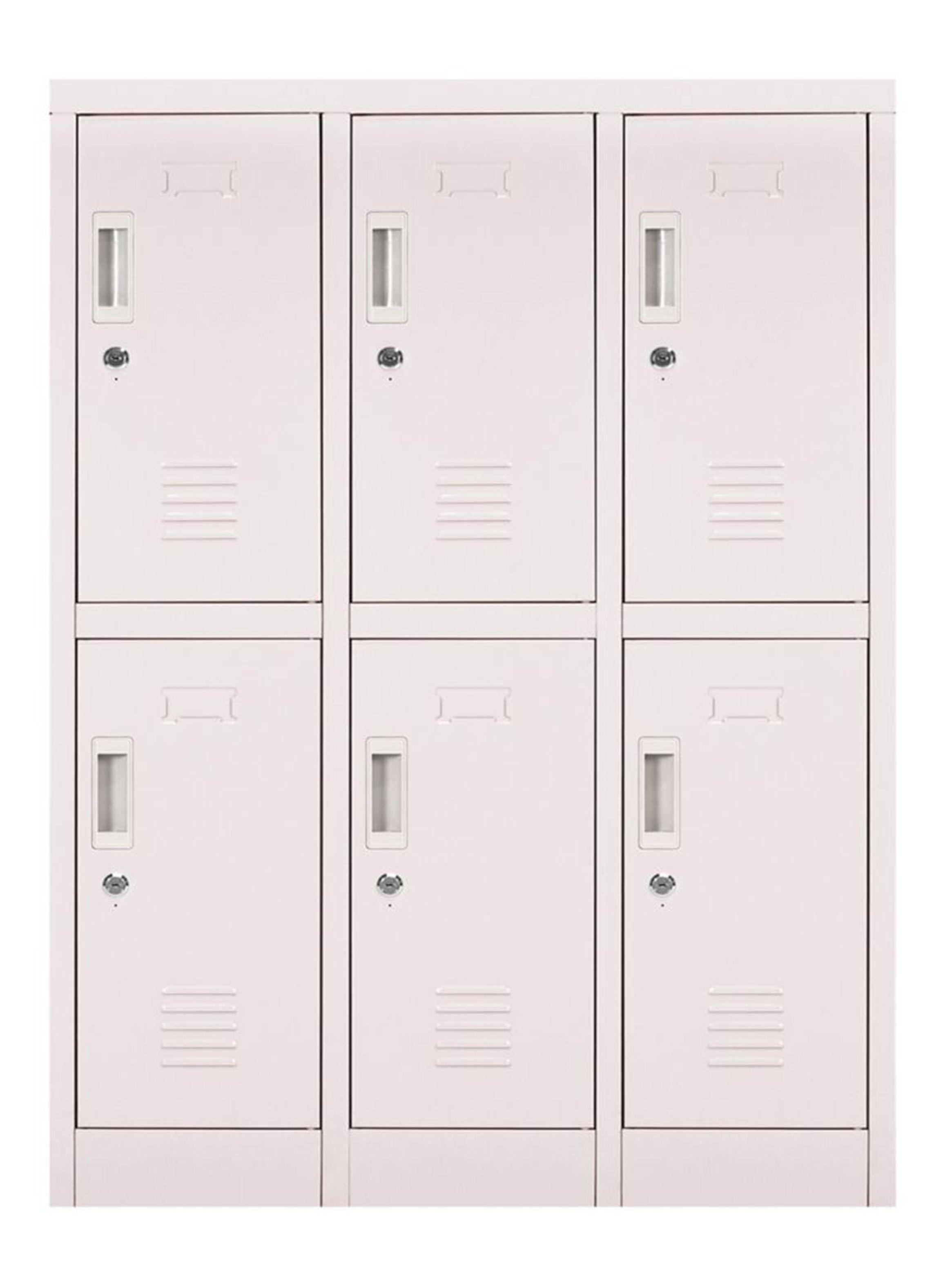 Locker Office Mini Llaves Gris 6 Puertas 83 x 50 x 114 cm-0