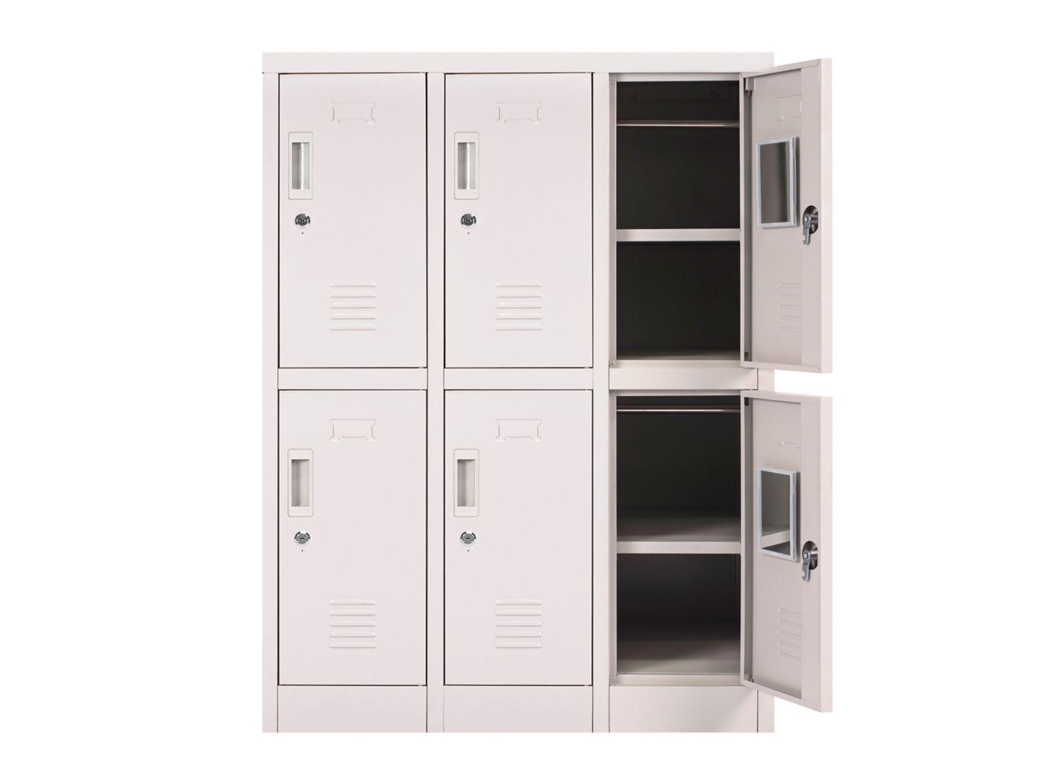 Locker Office Mini Llaves Gris 6 Puertas 83 x 50 x 114 cm-2