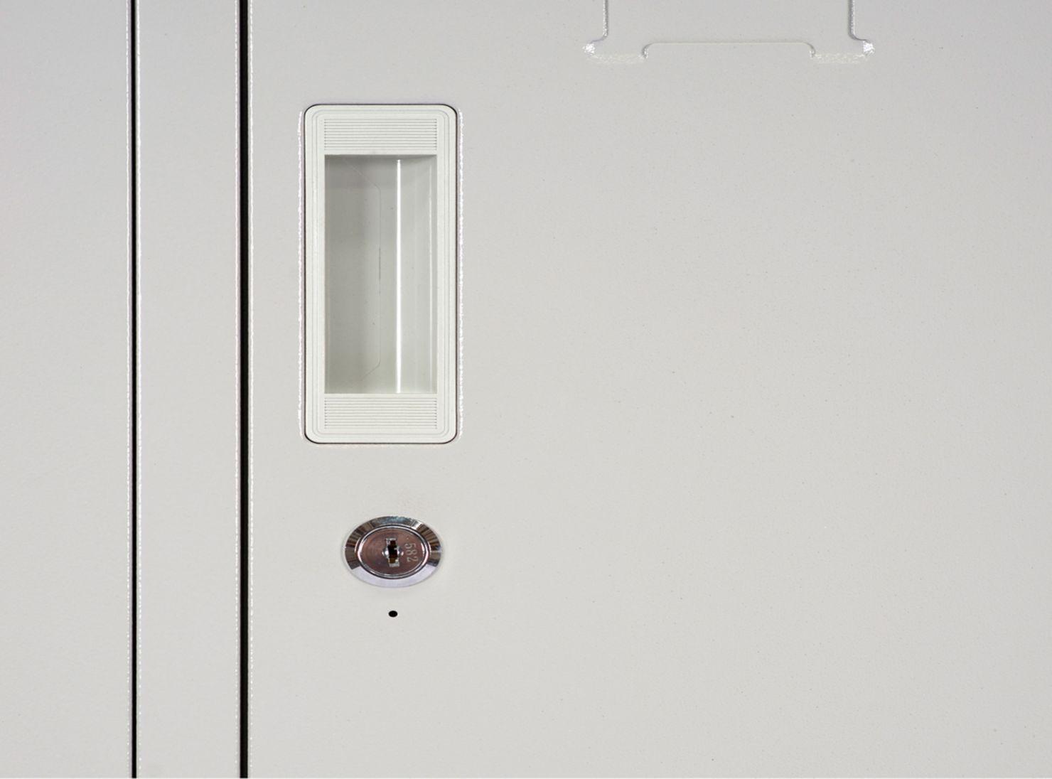 Locker Office Mini Llaves Gris 6 Puertas 83 x 50 x 114 cm-3