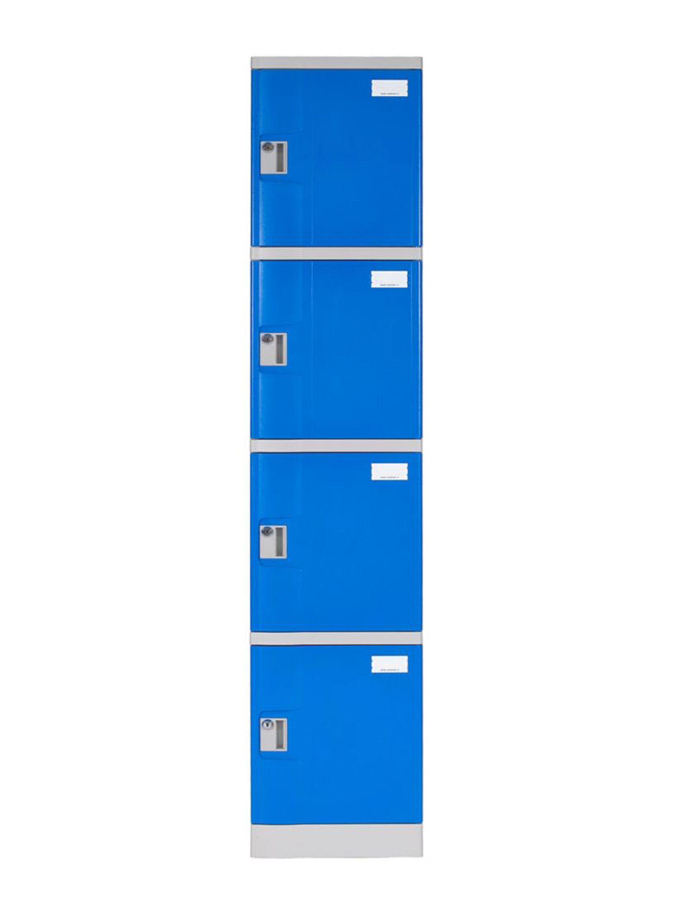 Locker Plástico Llaves Azul 4 Puertas 38 x 50 x 193 cm-0