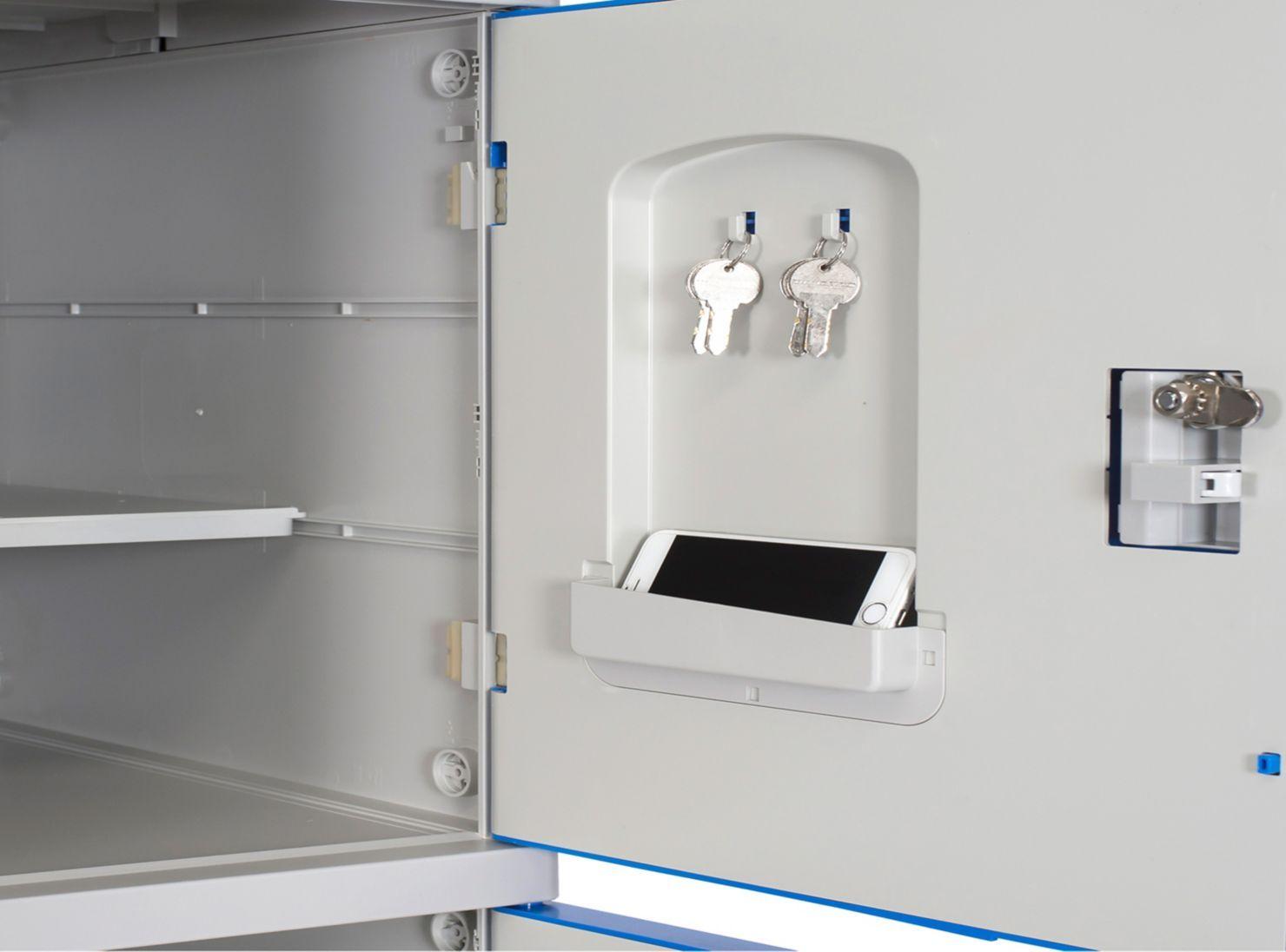 Locker Plástico Llaves Azul 4 Puertas 38 x 50 x 193 cm-2