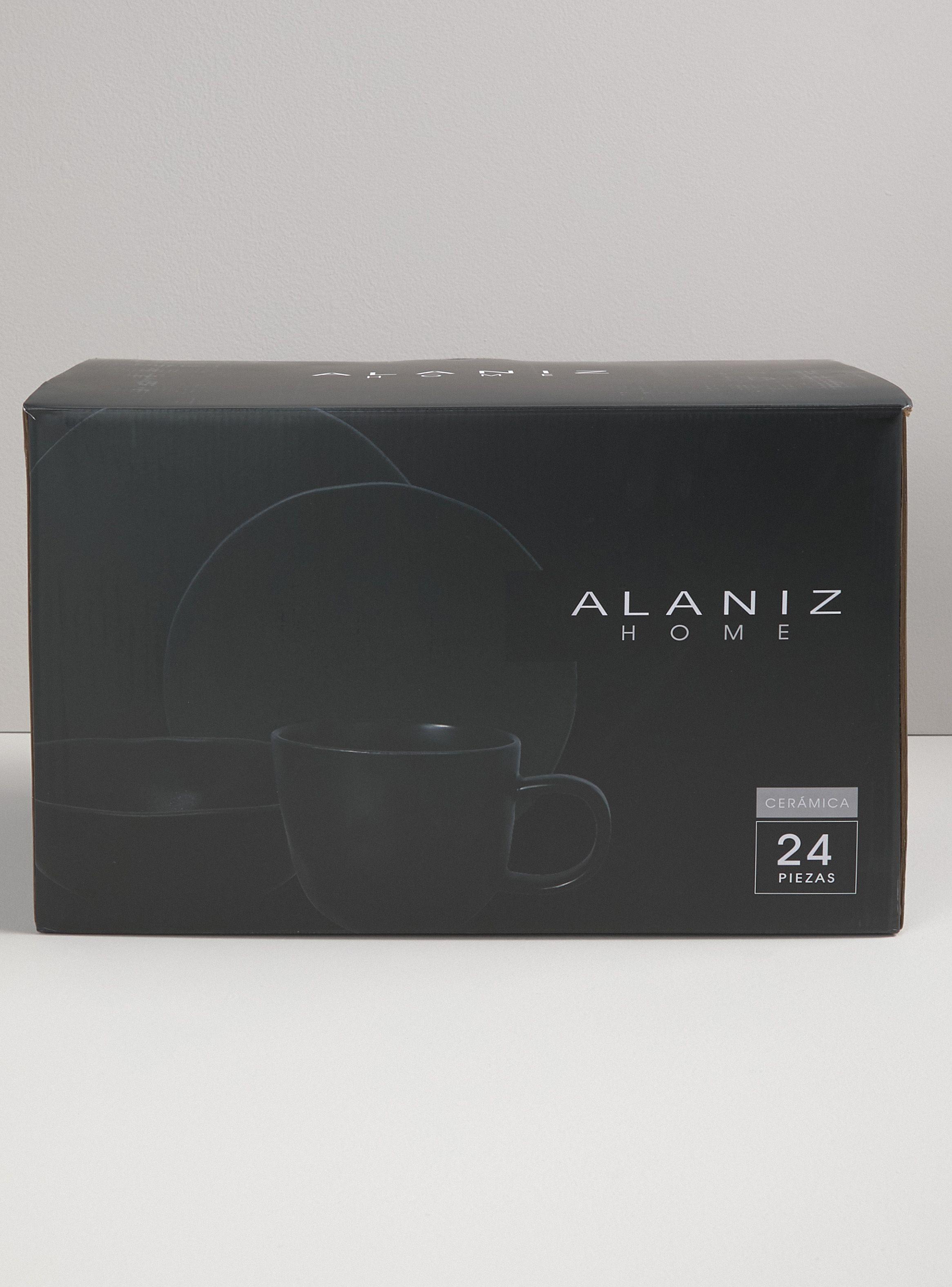 Set Vajilla 24 Piezas Black Cerámica-3