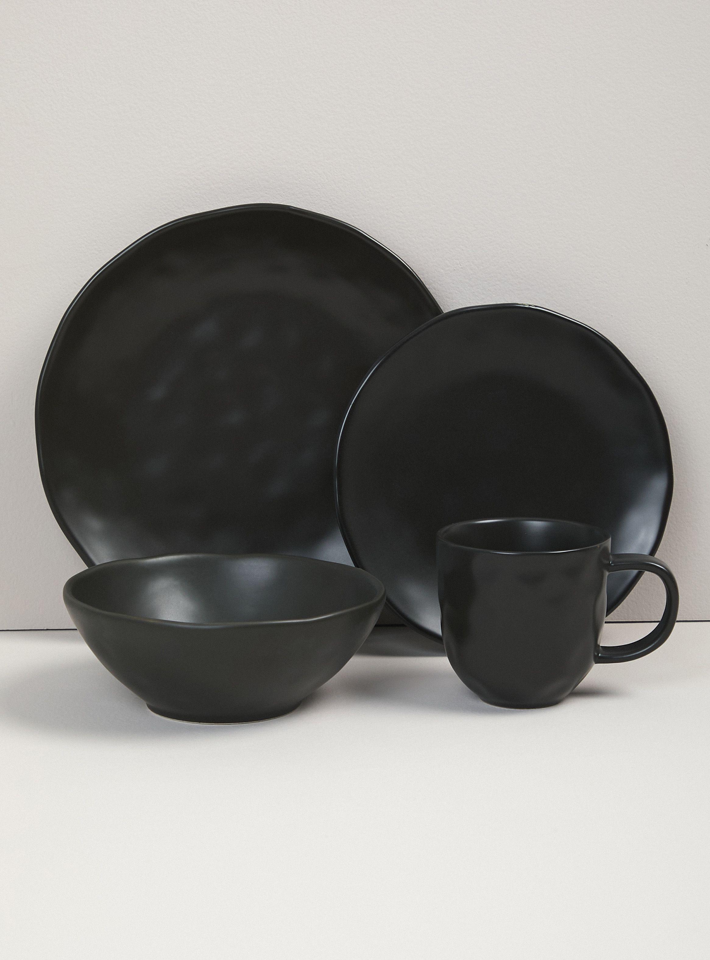 Set Vajilla 24 Piezas Black Cerámica-0