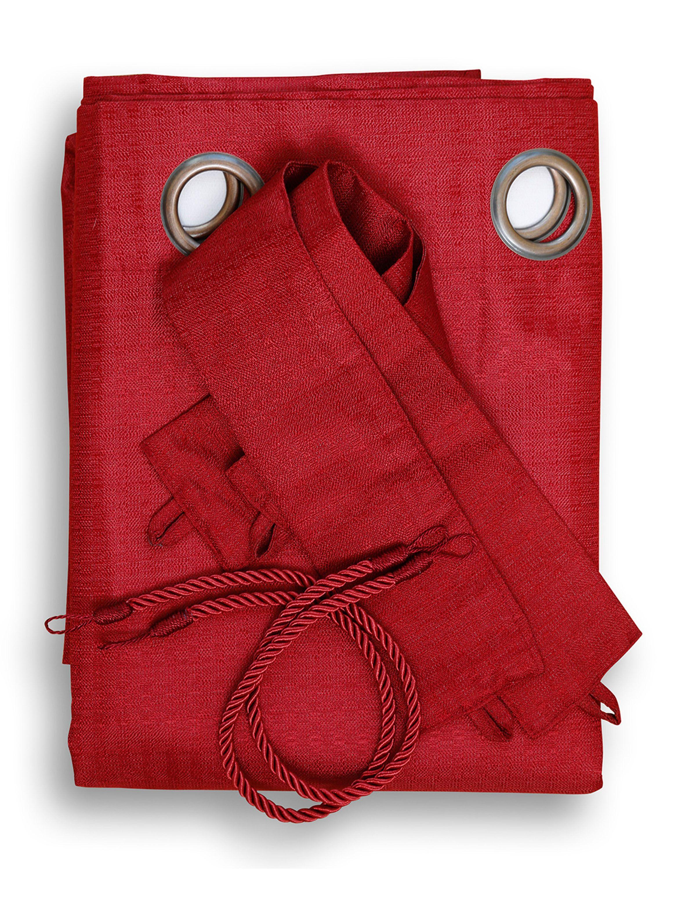 Set Mallorca Cortinas Black Out 140 x 220 cm Terracota-1