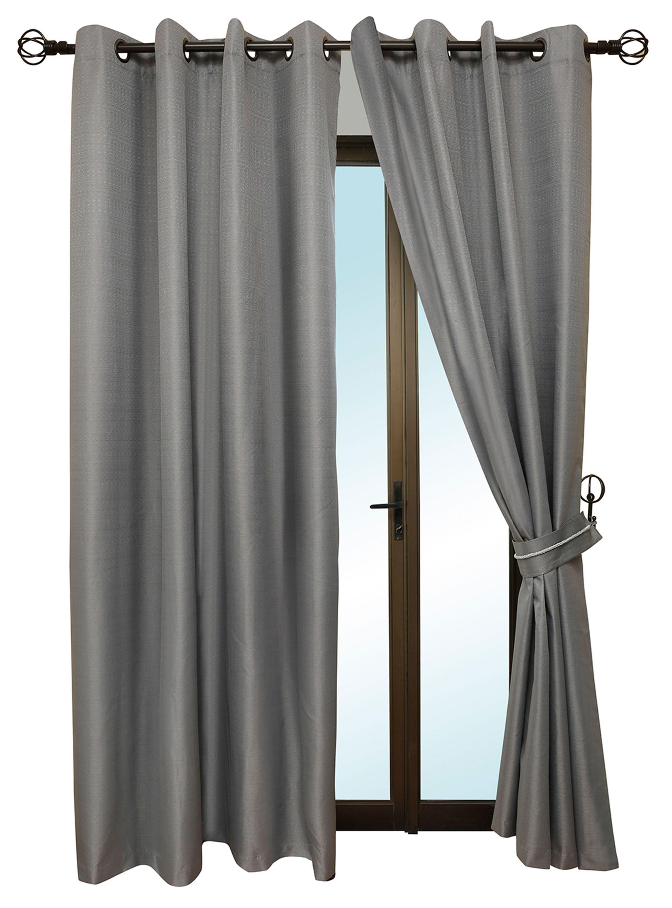 Set Mallorca Cortinas Black Out 140 x 220 cm Gris-0