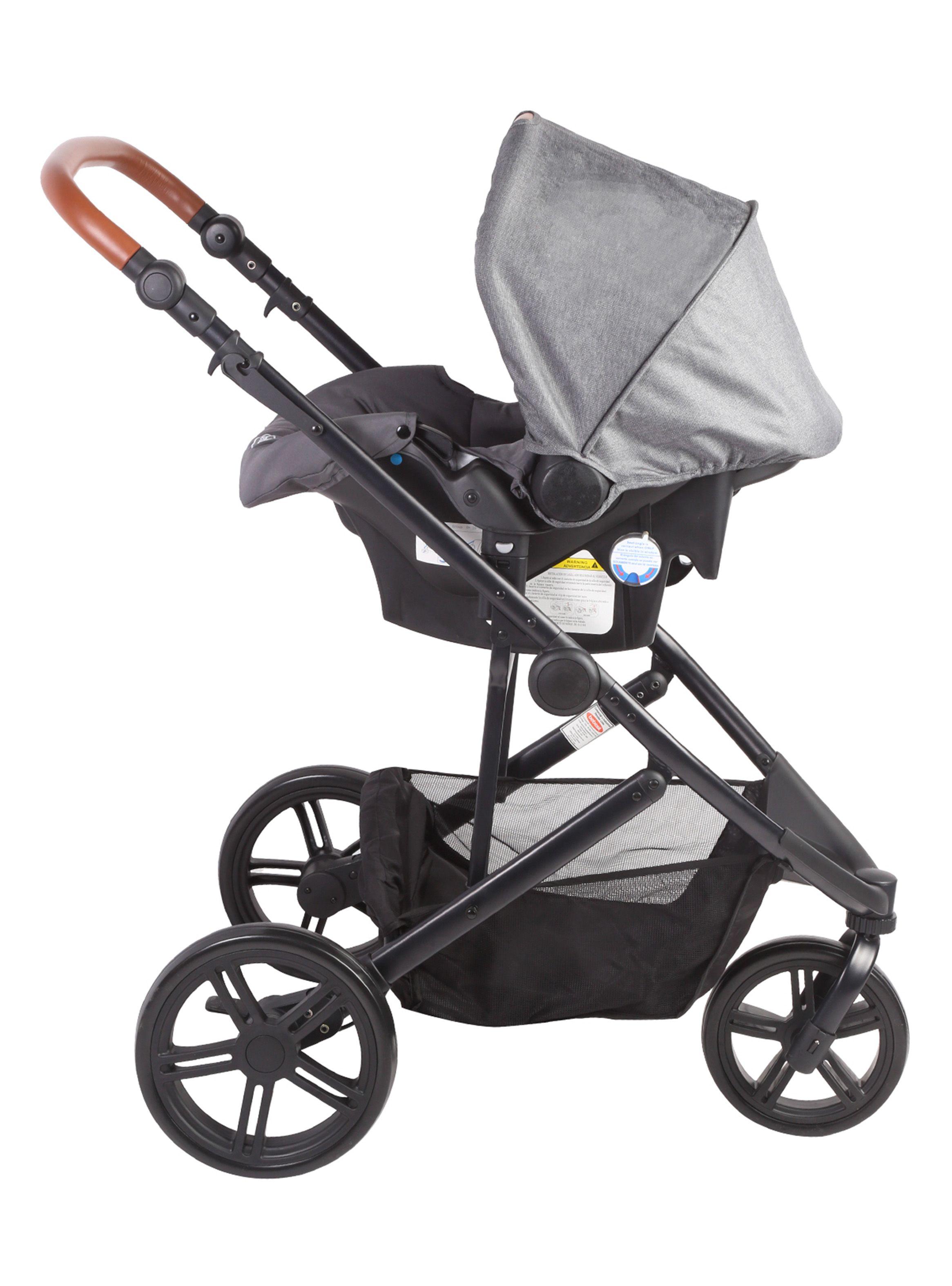 Coche Bebesit Jogger Travel System Trek P65 Gris-2