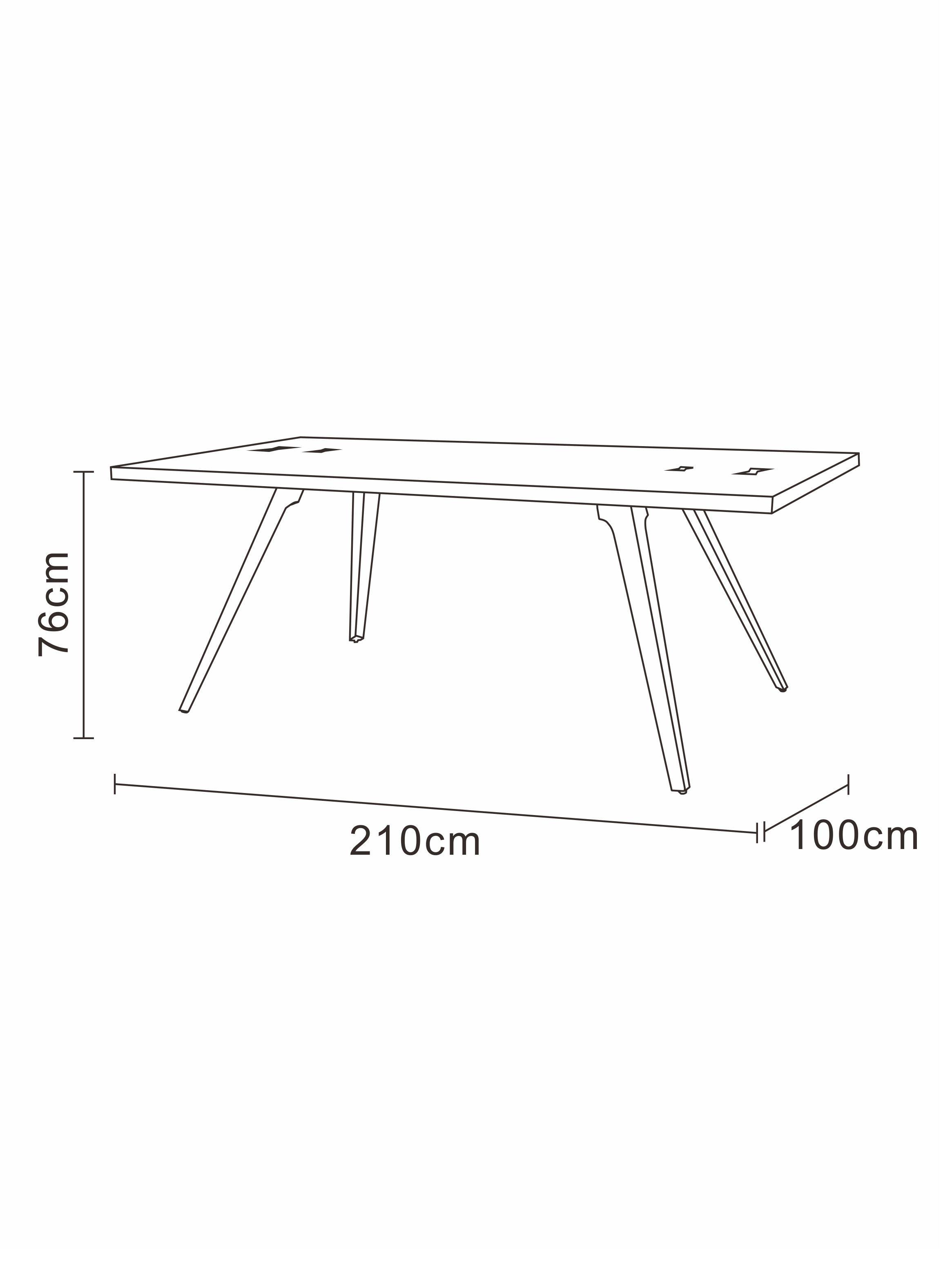 Mesa de Comedor Jeronimo 210x100 cm-3