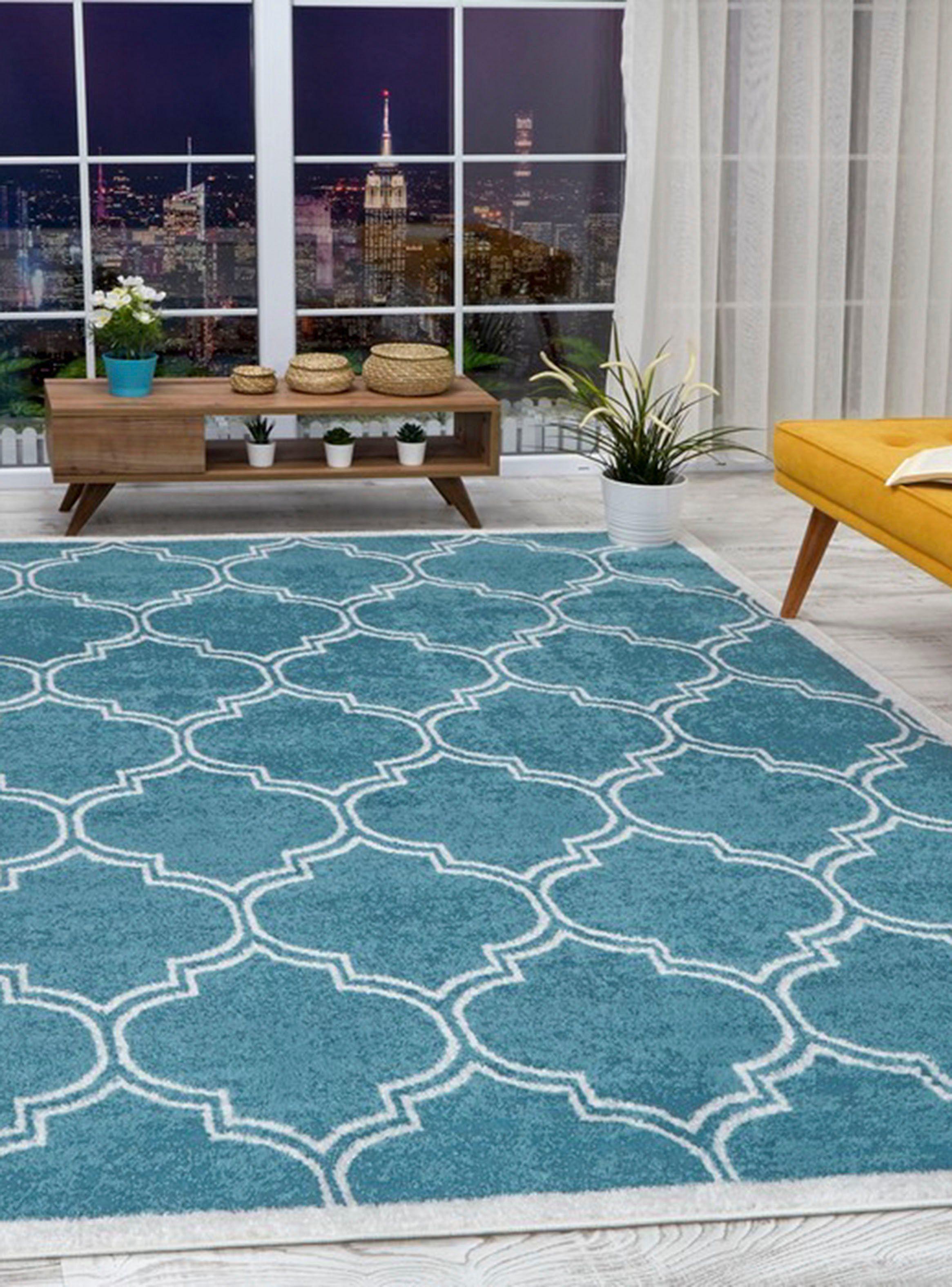 Alfombra 200 x 290 cm Siesta D6 Turquesa-5