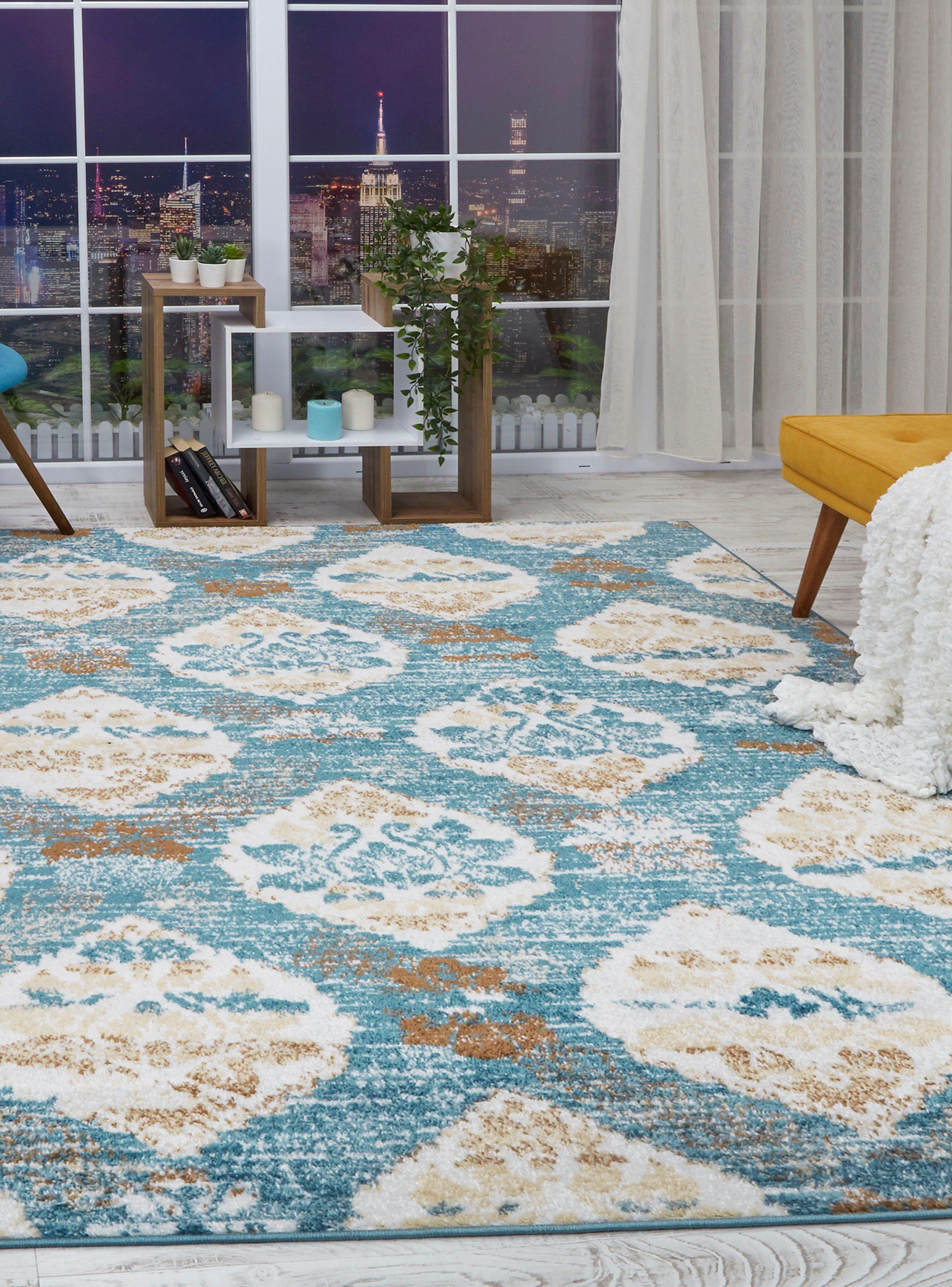 Alfombra 200 x 290 cm Siesta D7 Turquesa-4