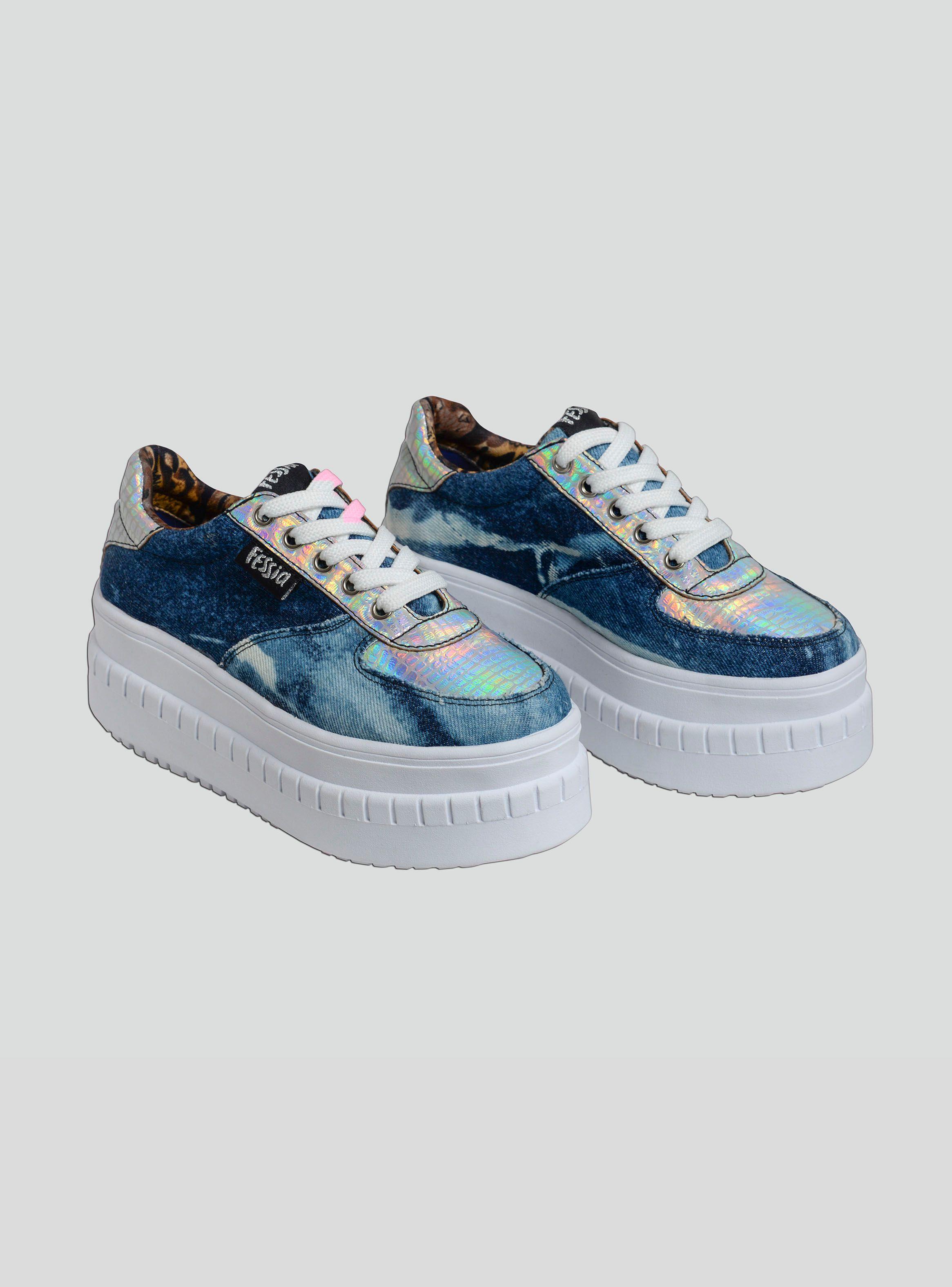Zapatilla Urbana Fessia Mujer con Plataforma  Tie Dye-1