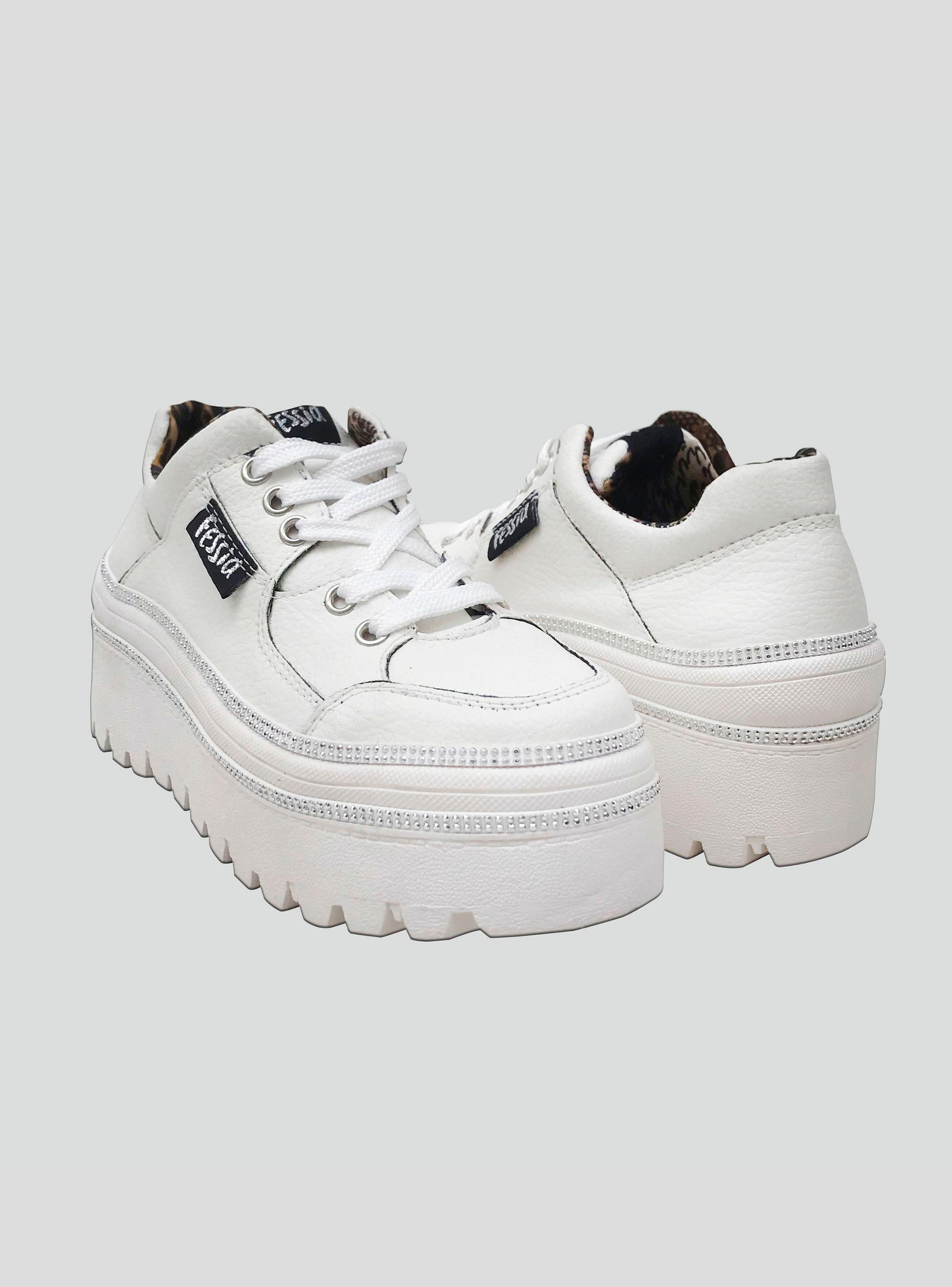 Zapatilla Urbana Fessia Punky White Mujer-2